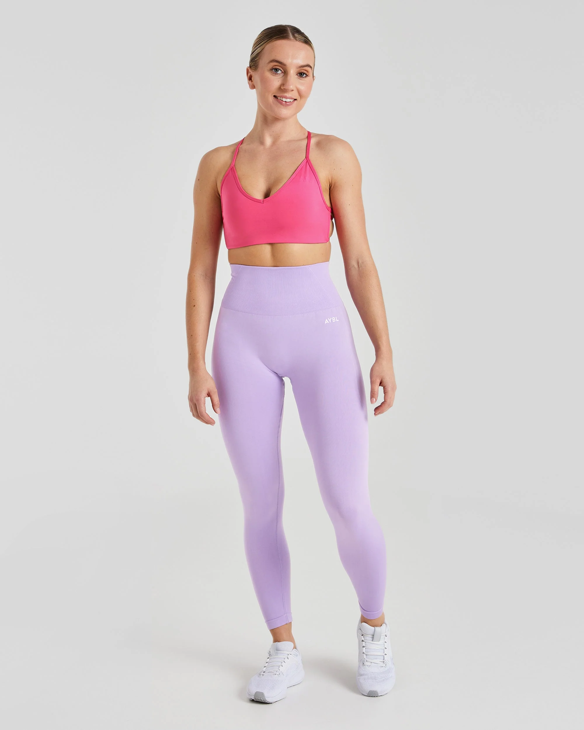 Essential Crossback Sports Bra - Hot Pink - Image 3