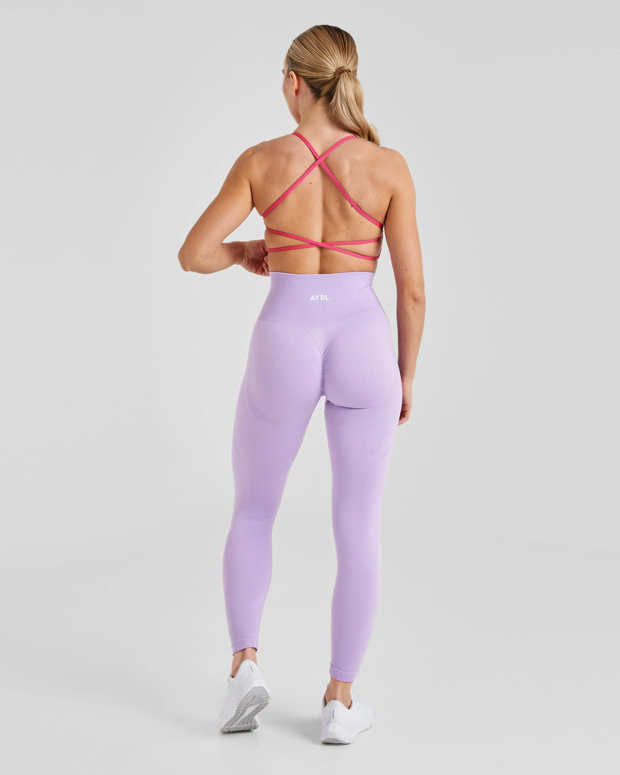 Essential Crossback Sports Bra - Hot Pink - Image 4