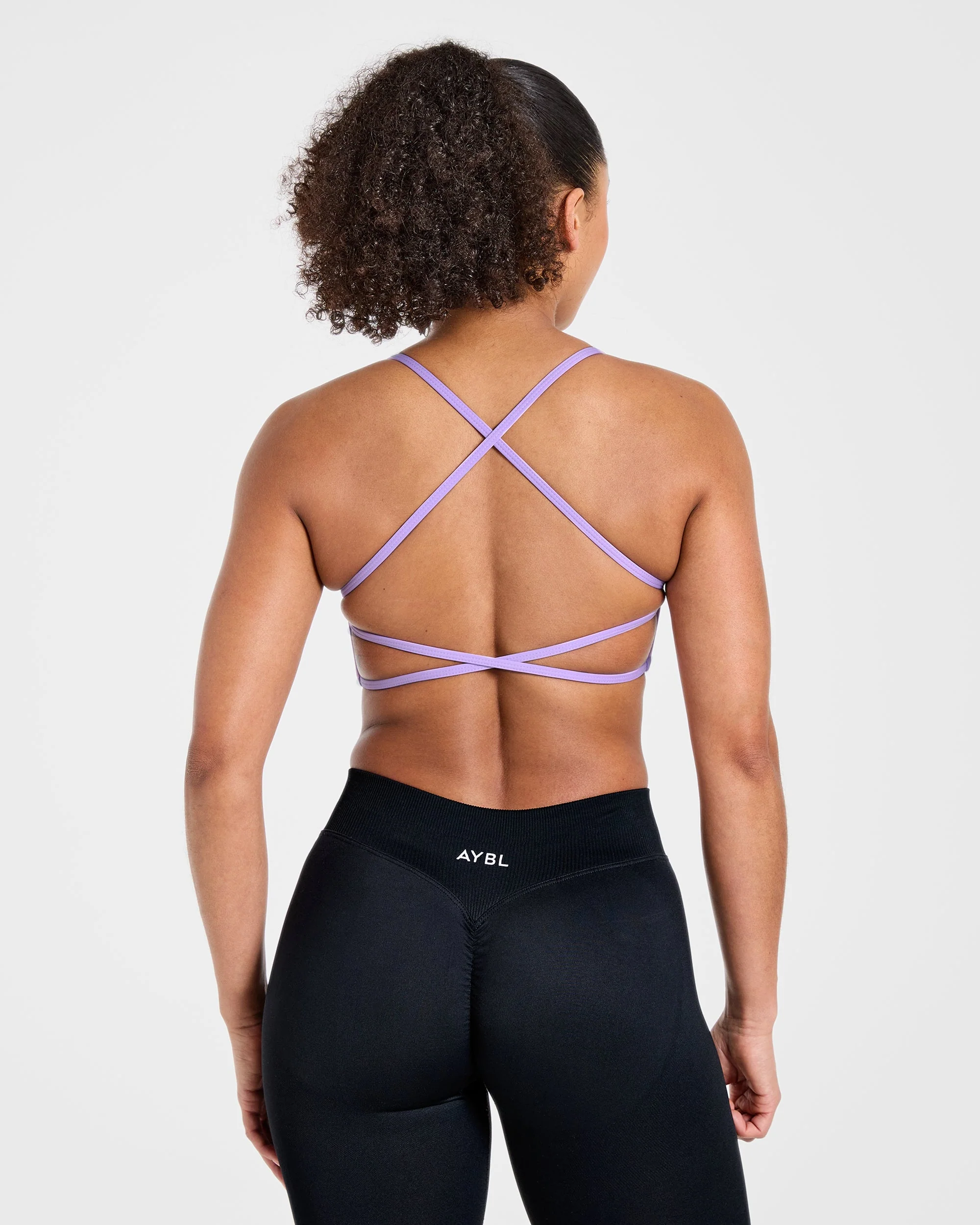 Essential Crossback Sports Bra - Lavender - Image 2