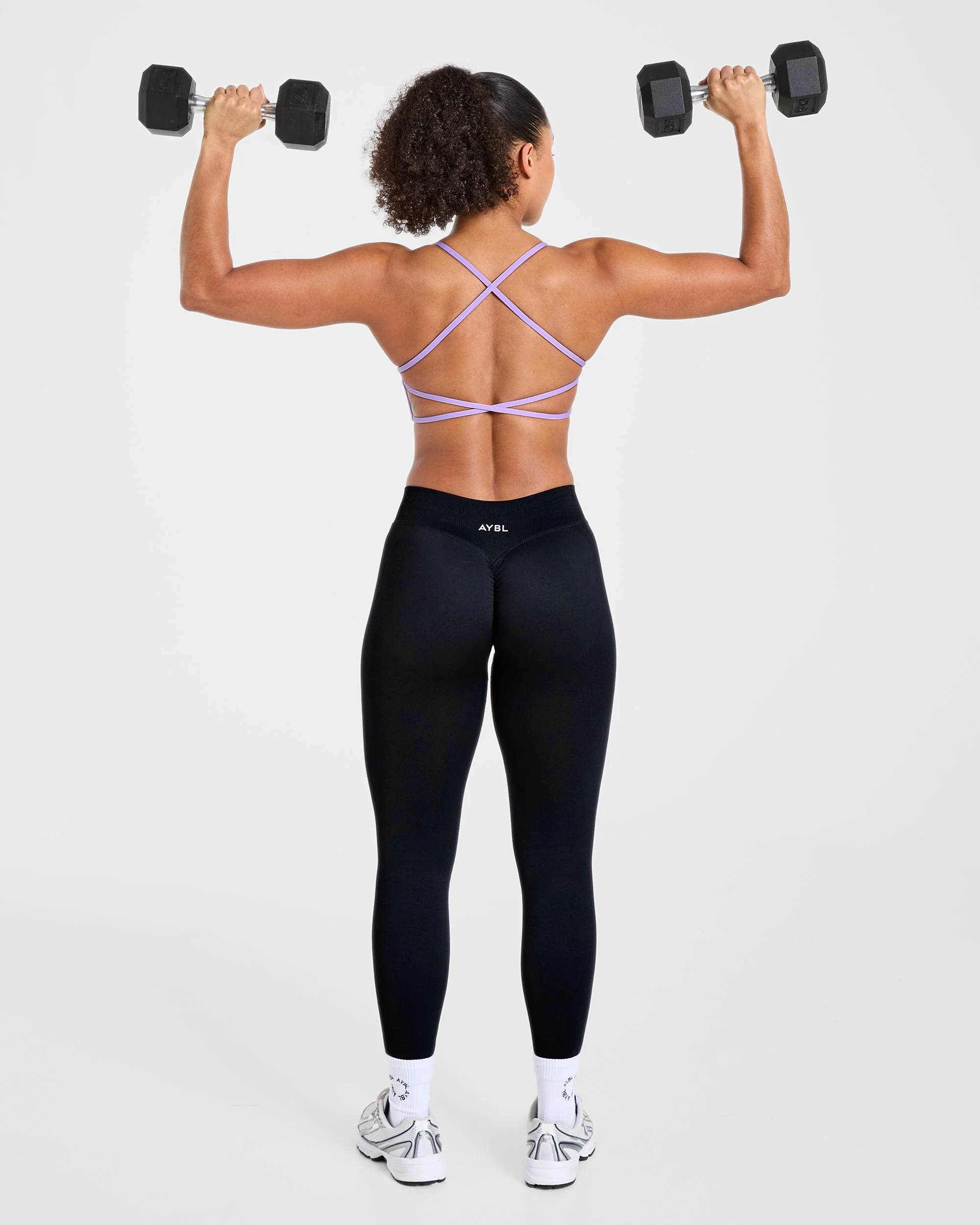 Essential Crossback Sports Bra - Lavender - Image 8