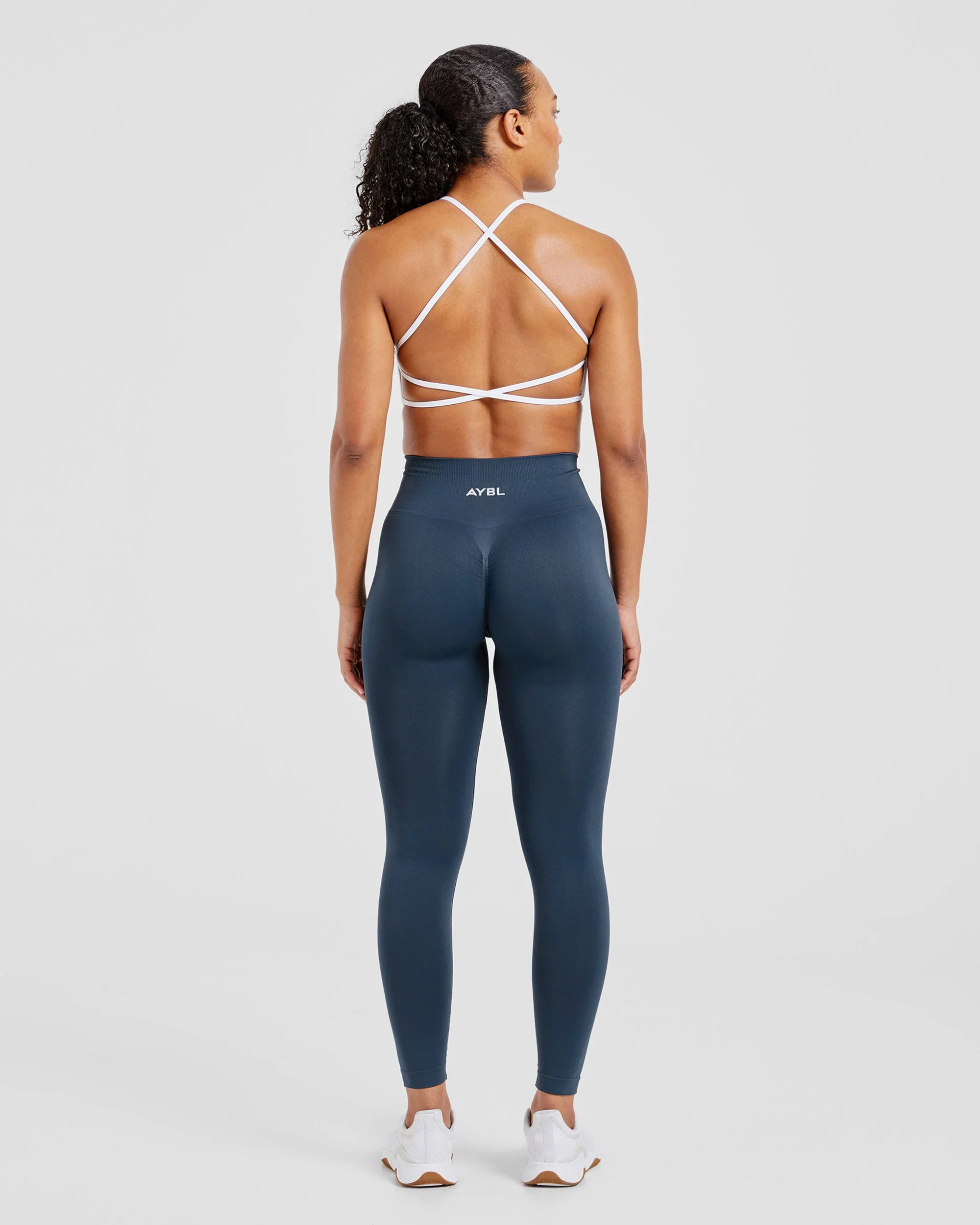 Essential Crossback Sports Bra - White - Image 4