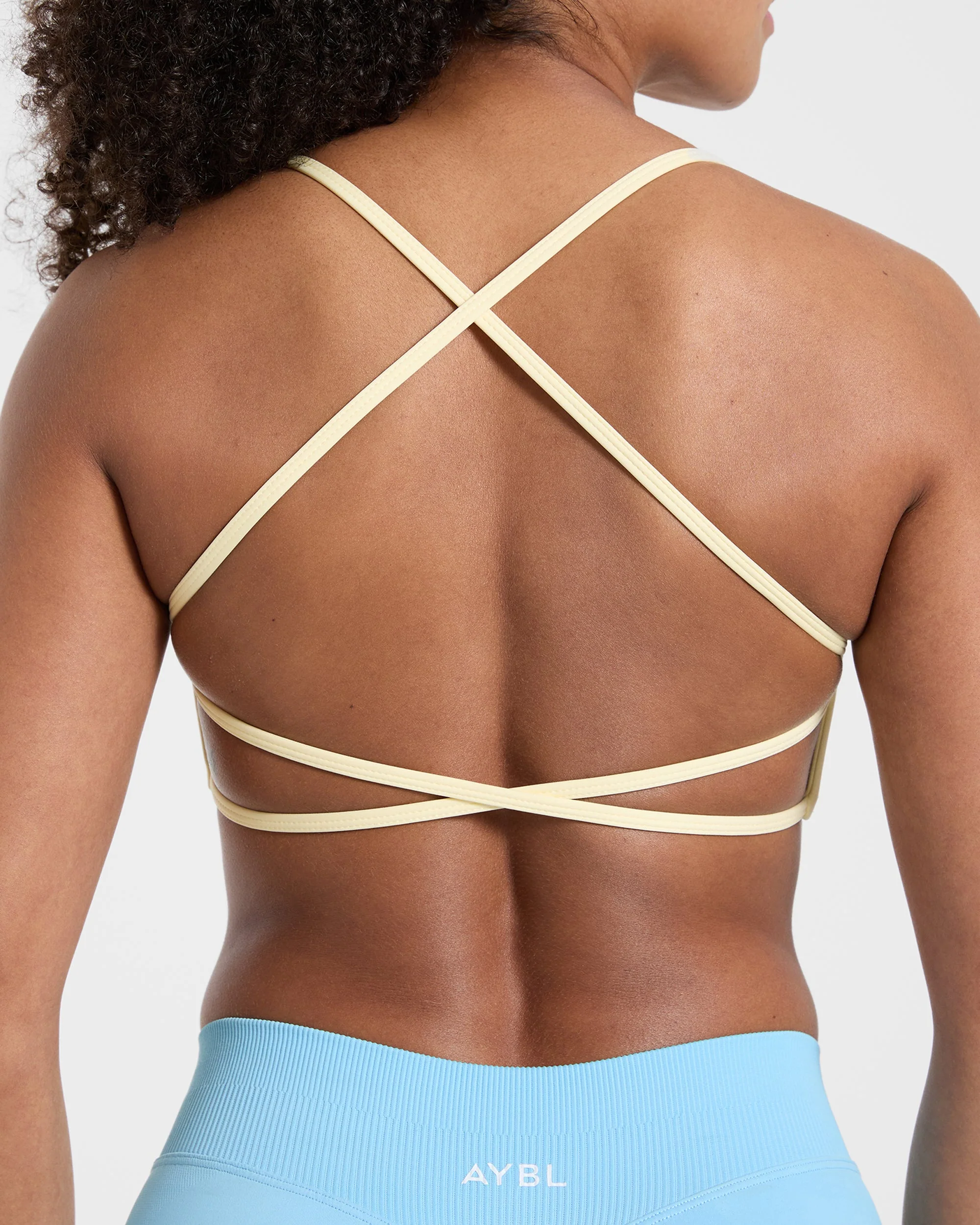 Essential Crossback Sports Bra - Yellow - Image 6