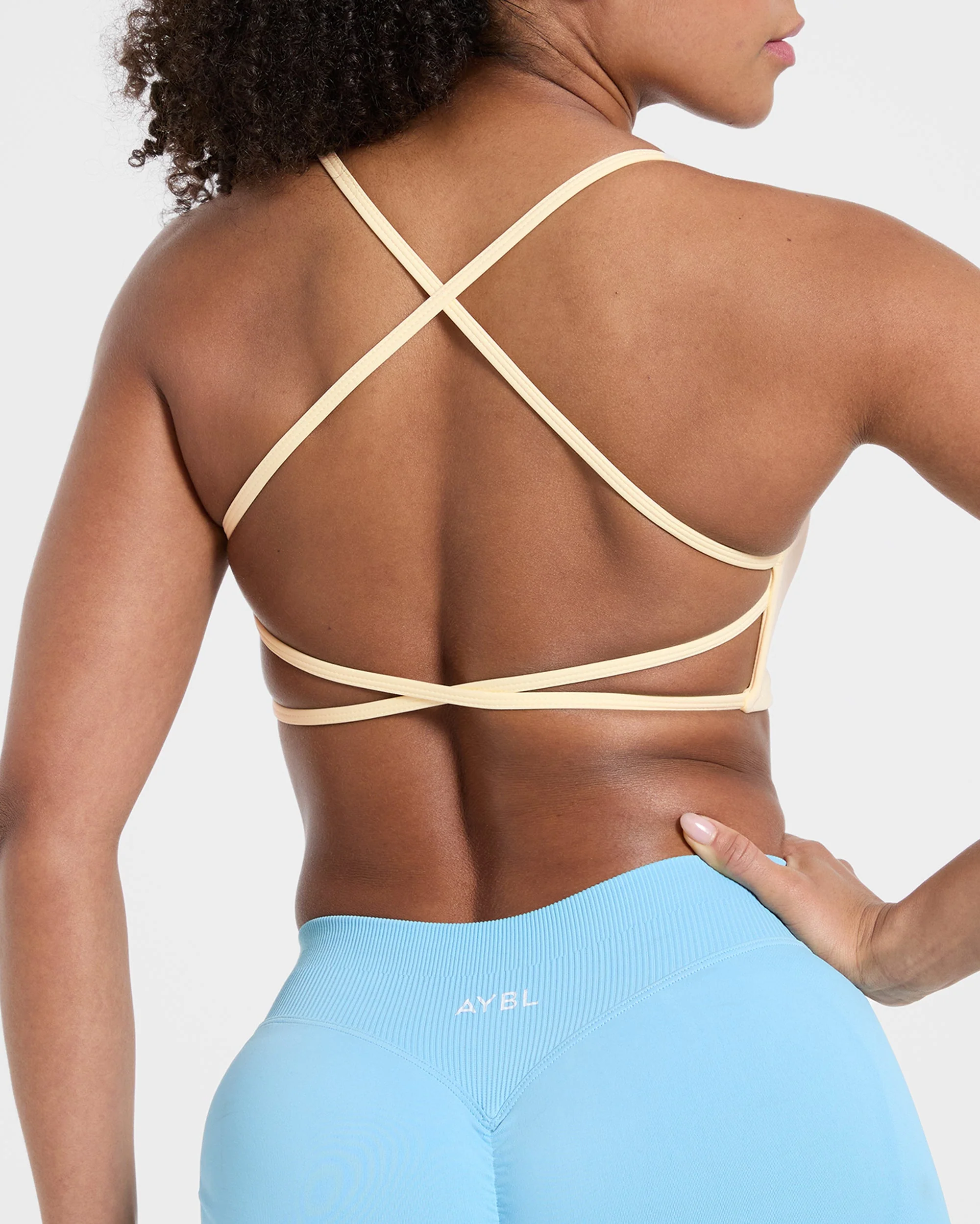 Essential Crossback Sports Bra - Yellow - Image 8
