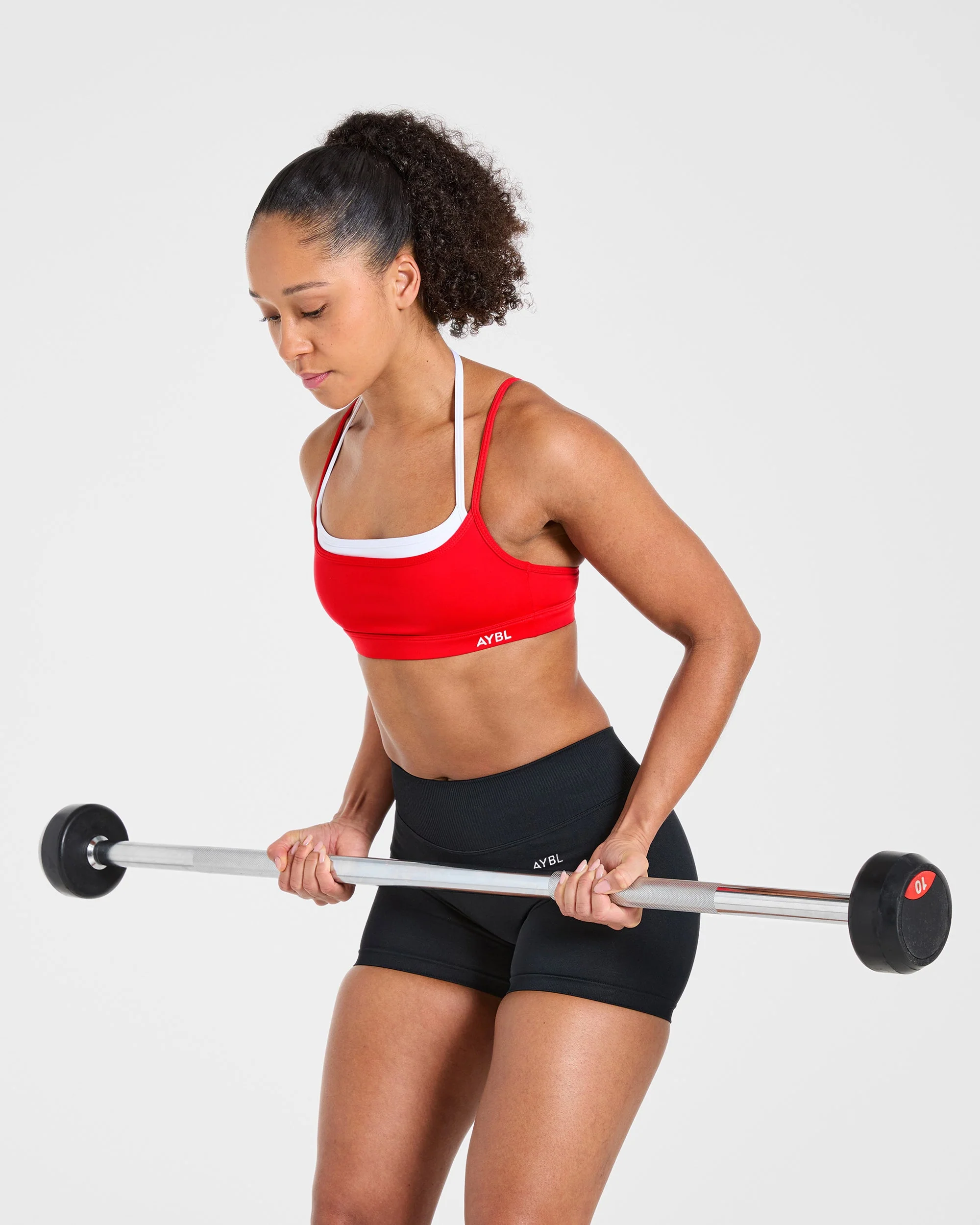 Essential Double Layer Sports Bra - Vibrant Red - Image 8
