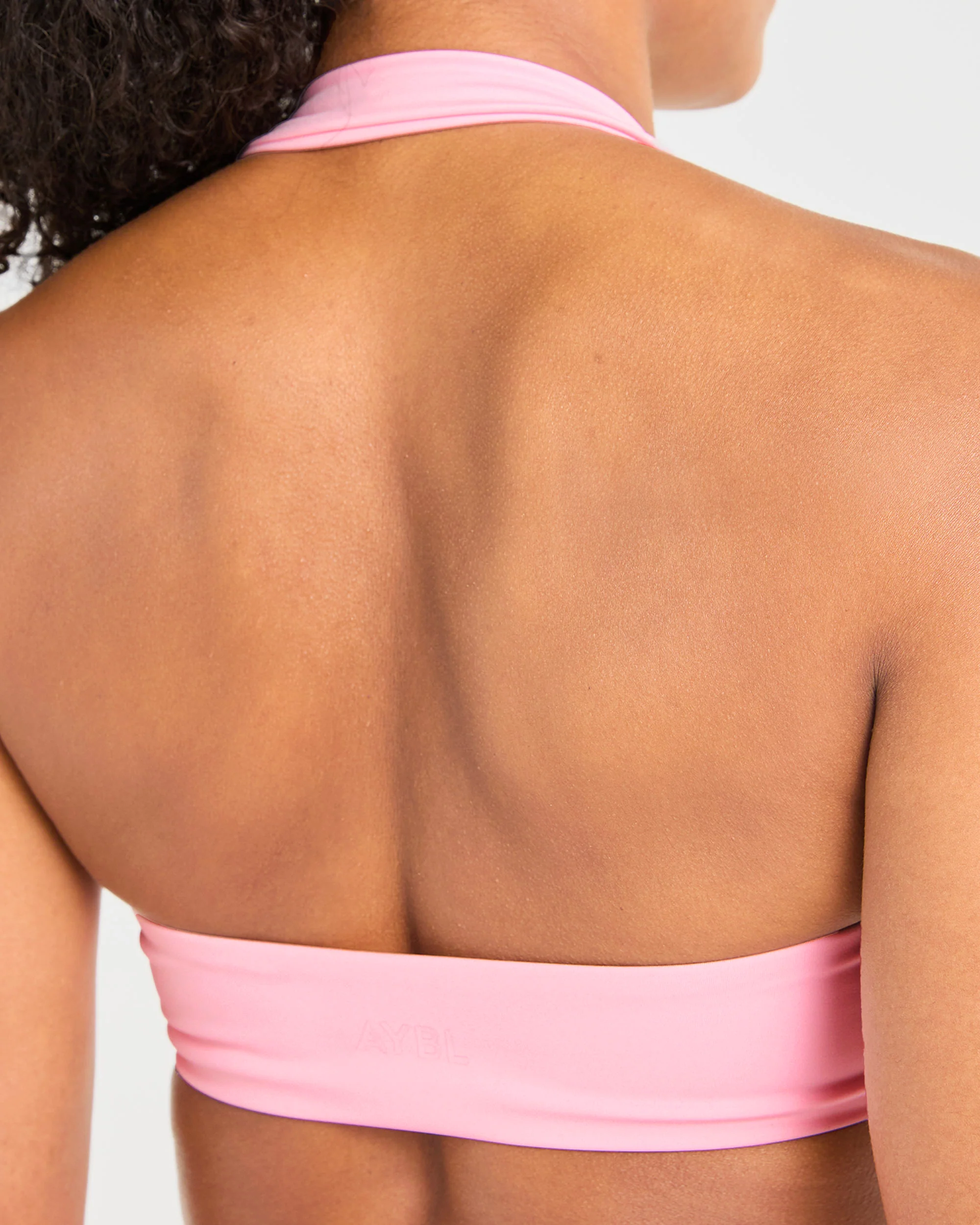 Essential Halterneck Sports Bra - Baby Pink - Image 14