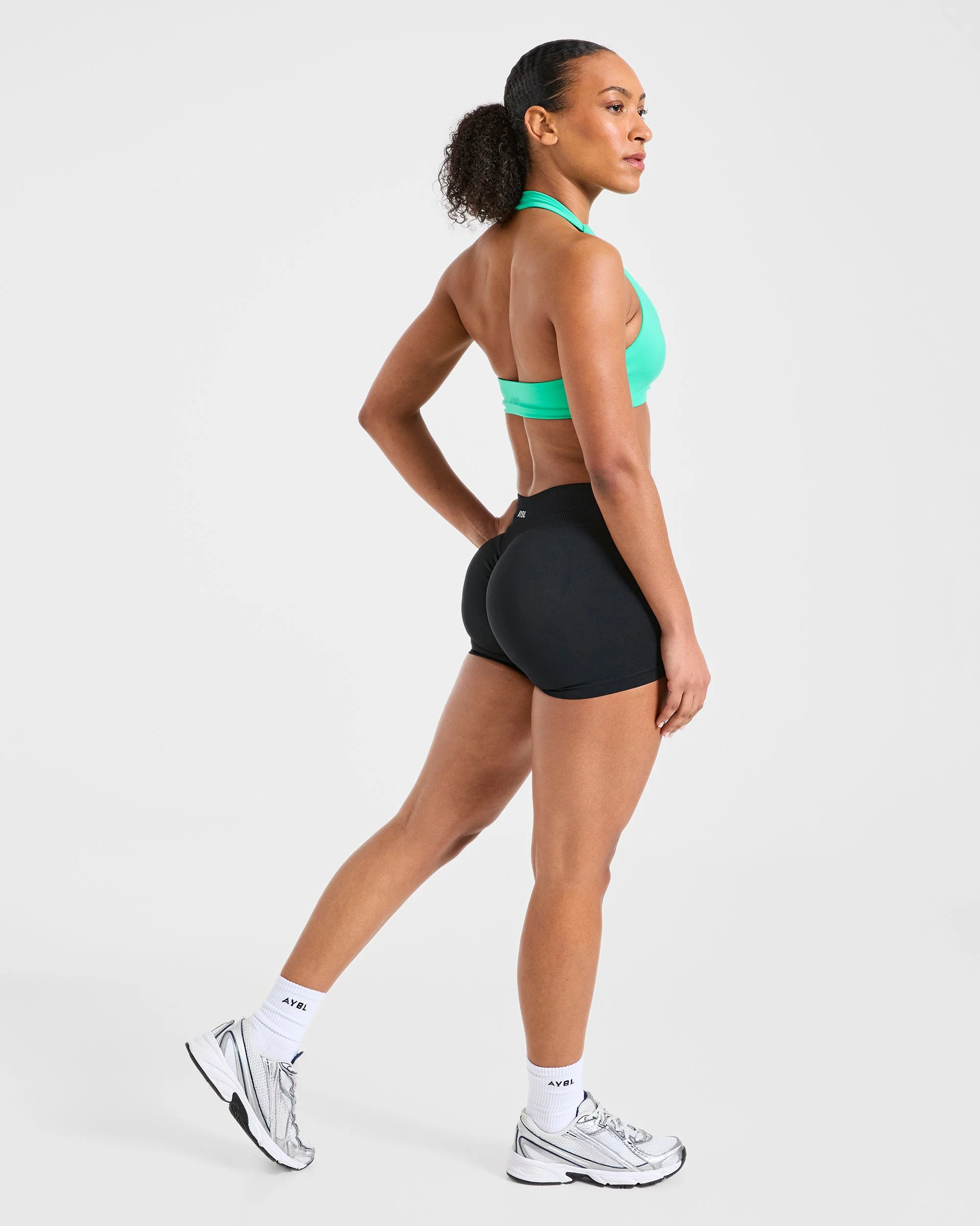 Essential Halterneck Sports Bra - Mint Green - Image 4