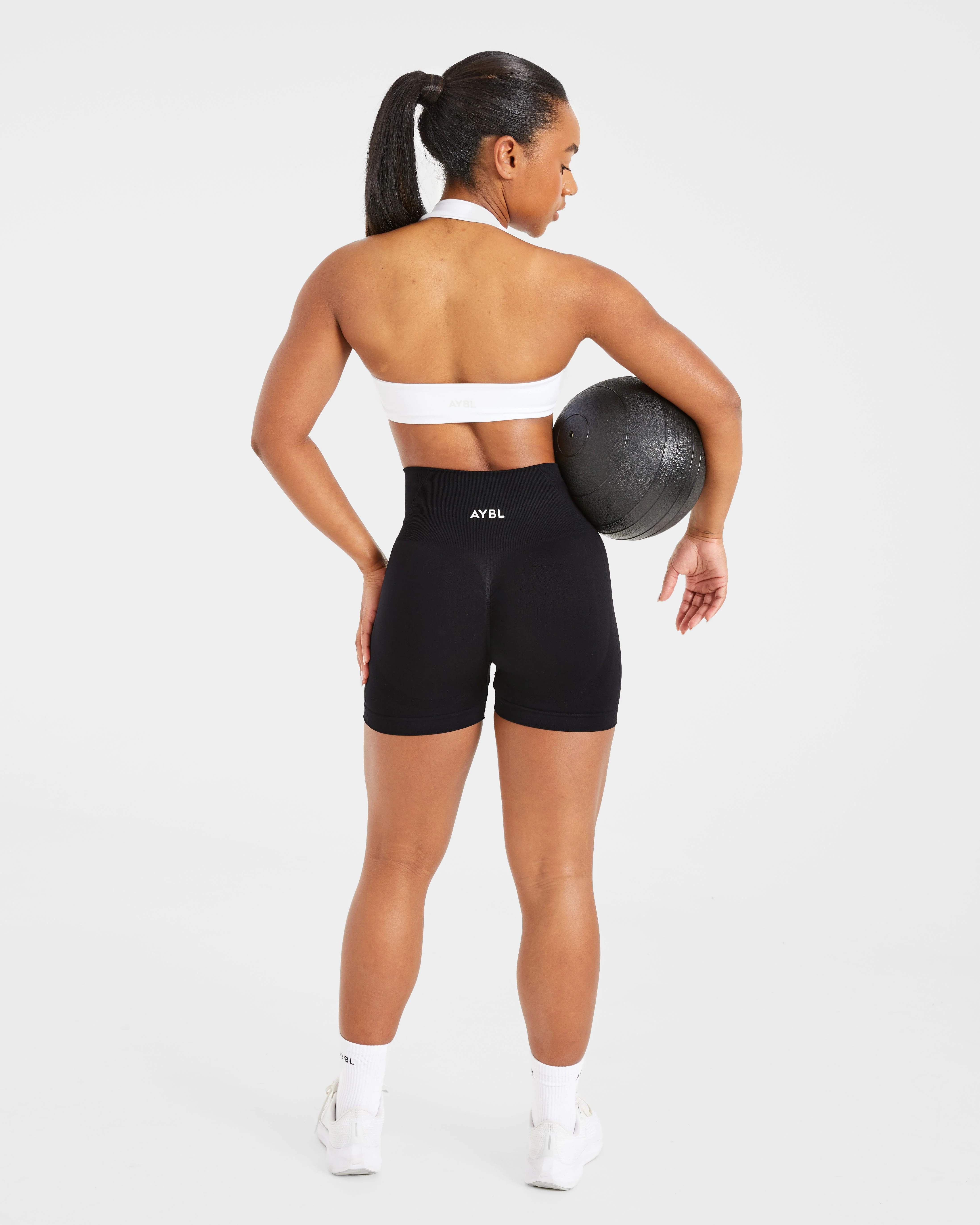 Essential Halterneck Sports Bra - White - Image 7