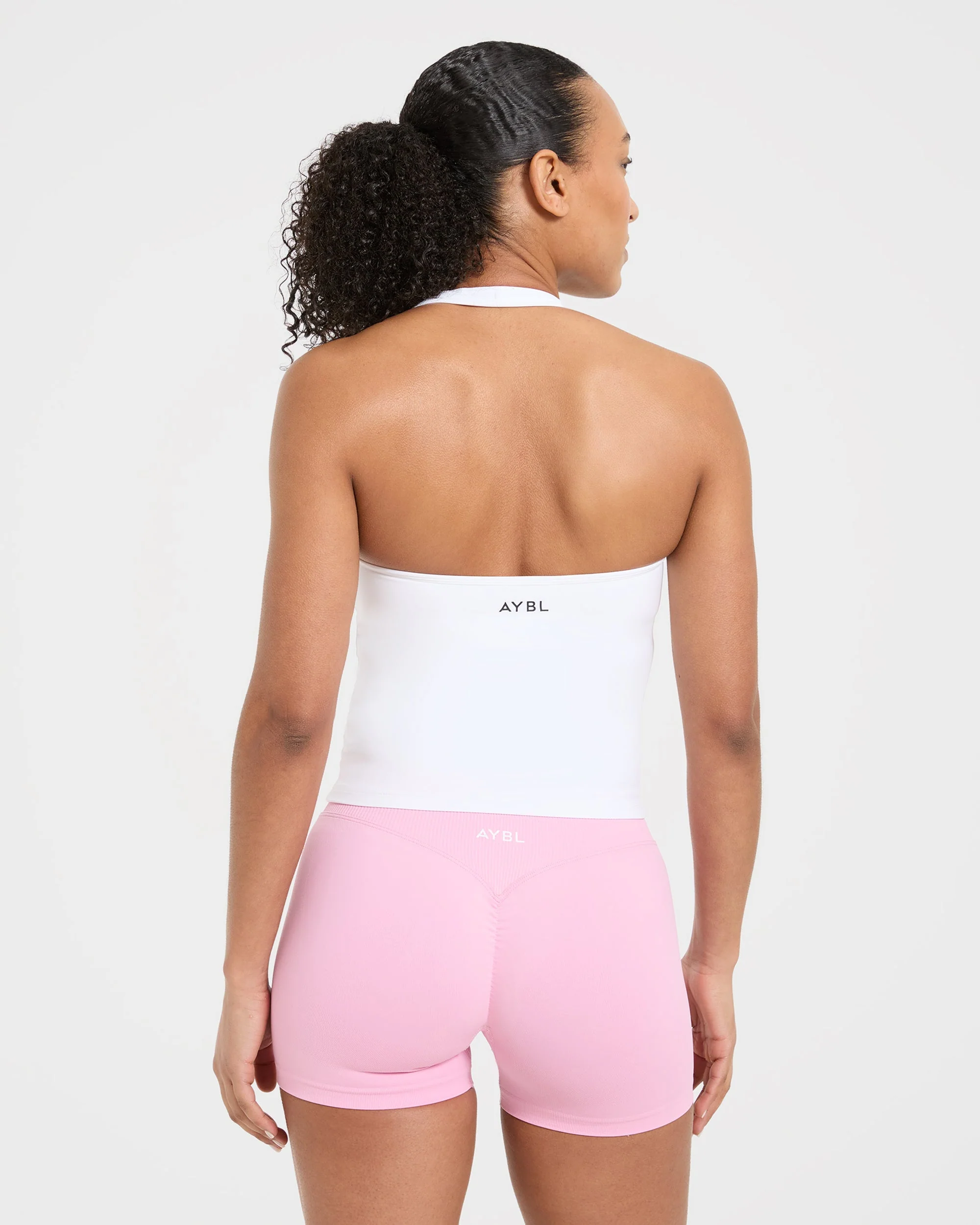 Essential Halterneck Tank Top - White - Image 2