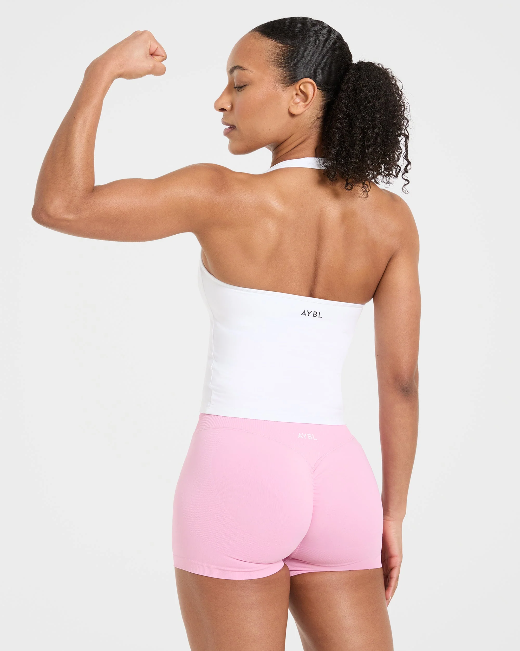 Essential Halterneck Tank Top - White - Image 8