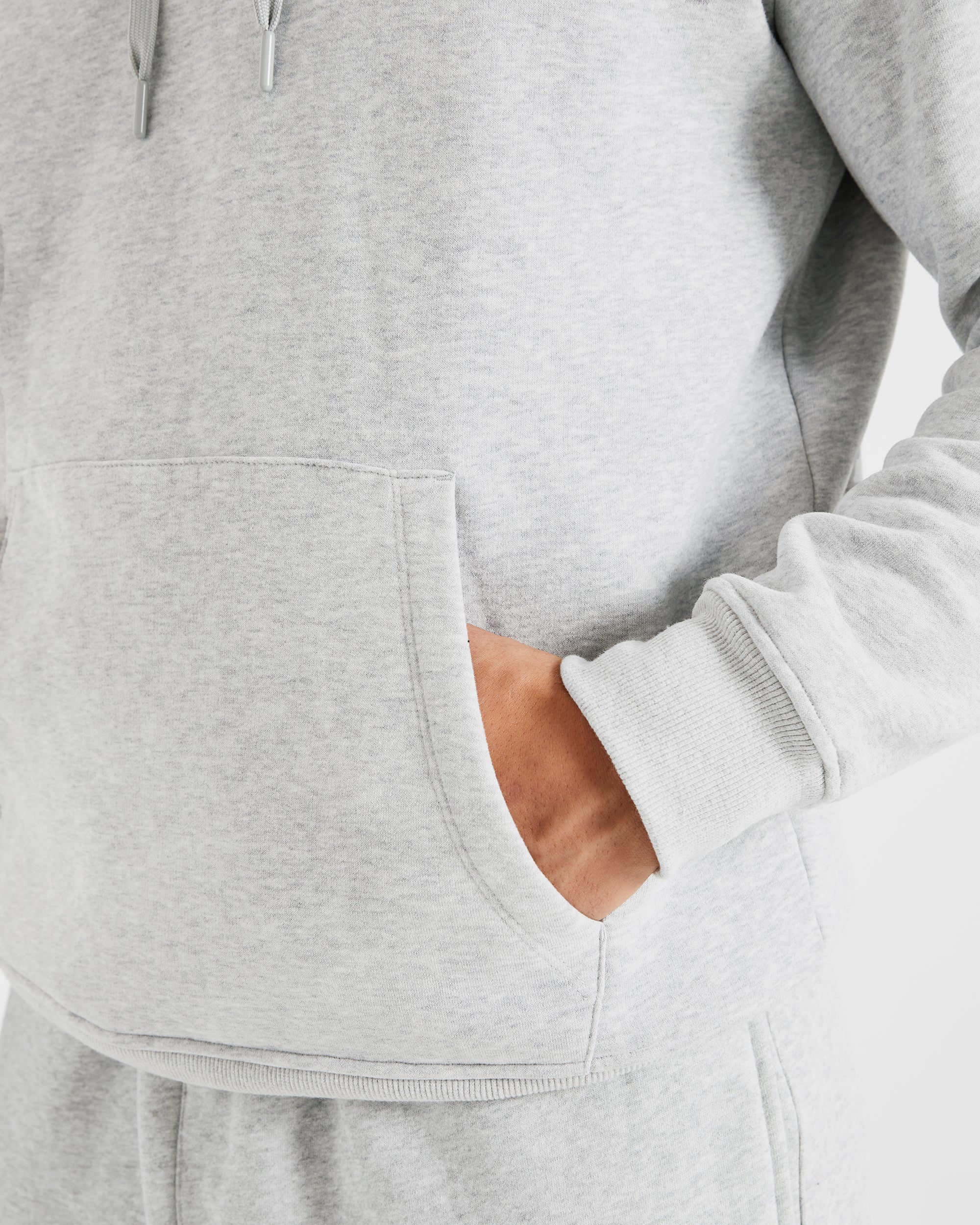 Essential Hoodie - Grey Marl - Image 6