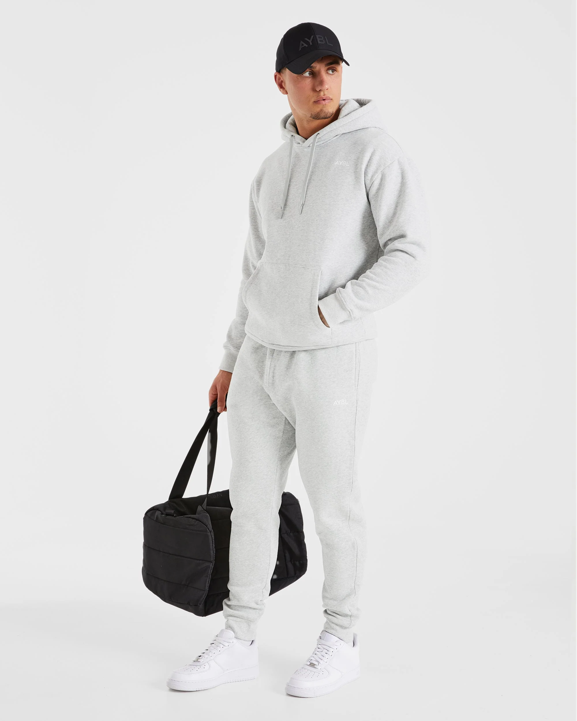 Essential Hoodie - Grey Marl - Image 8