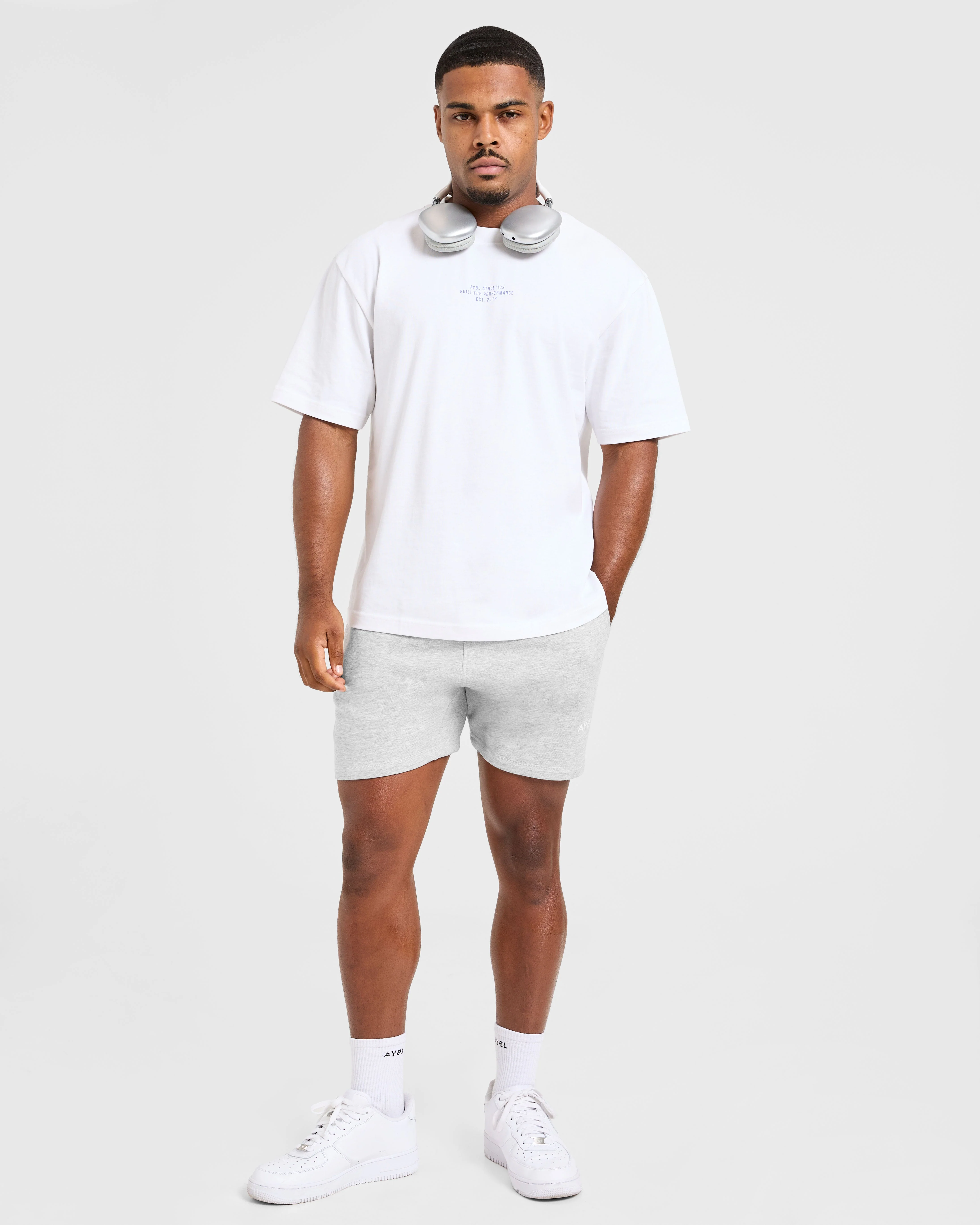 Essential Lightweight 5" Shorts - Grey Marl - Image 8