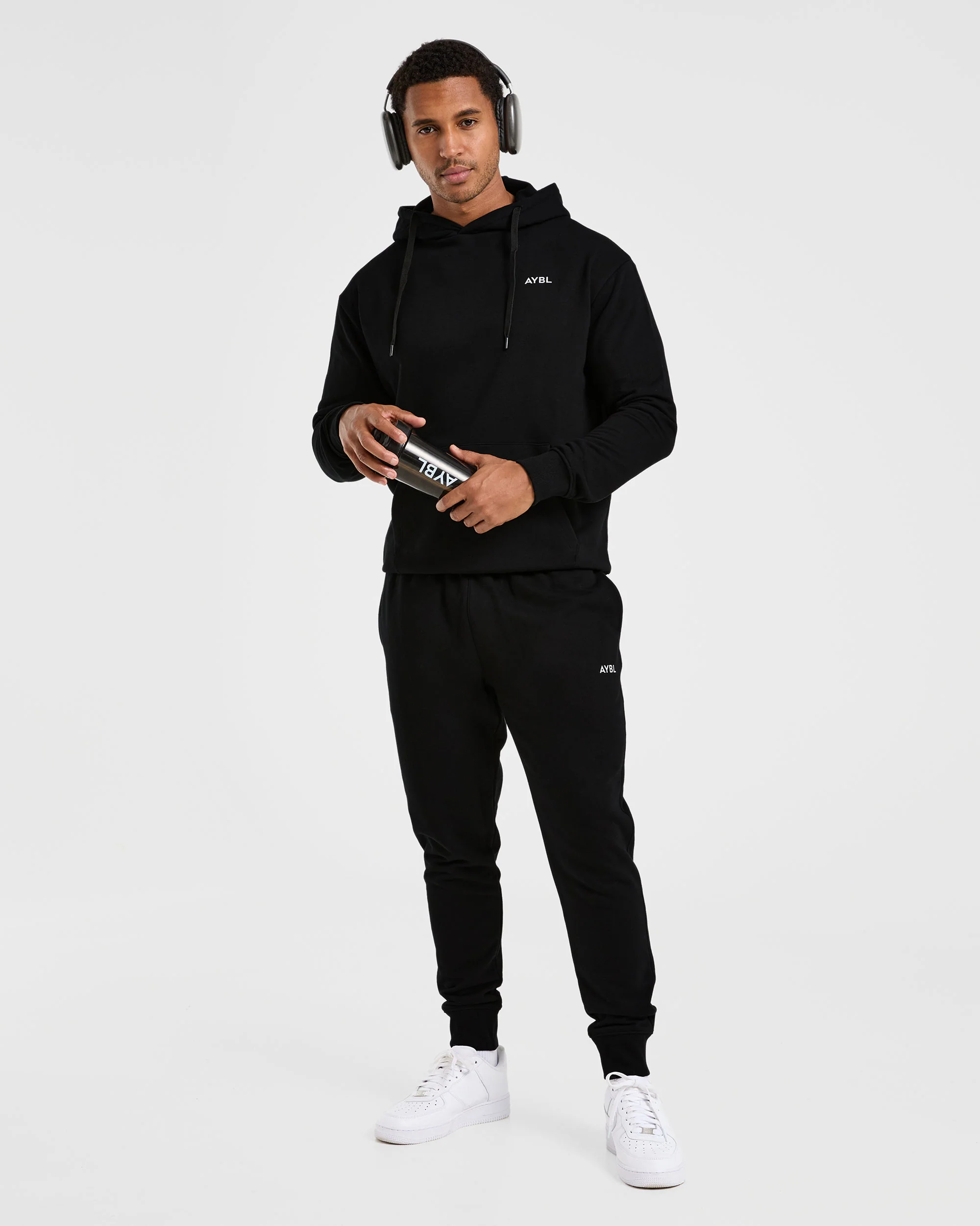 Essential Lightweight Hoodie - Black - Image 8