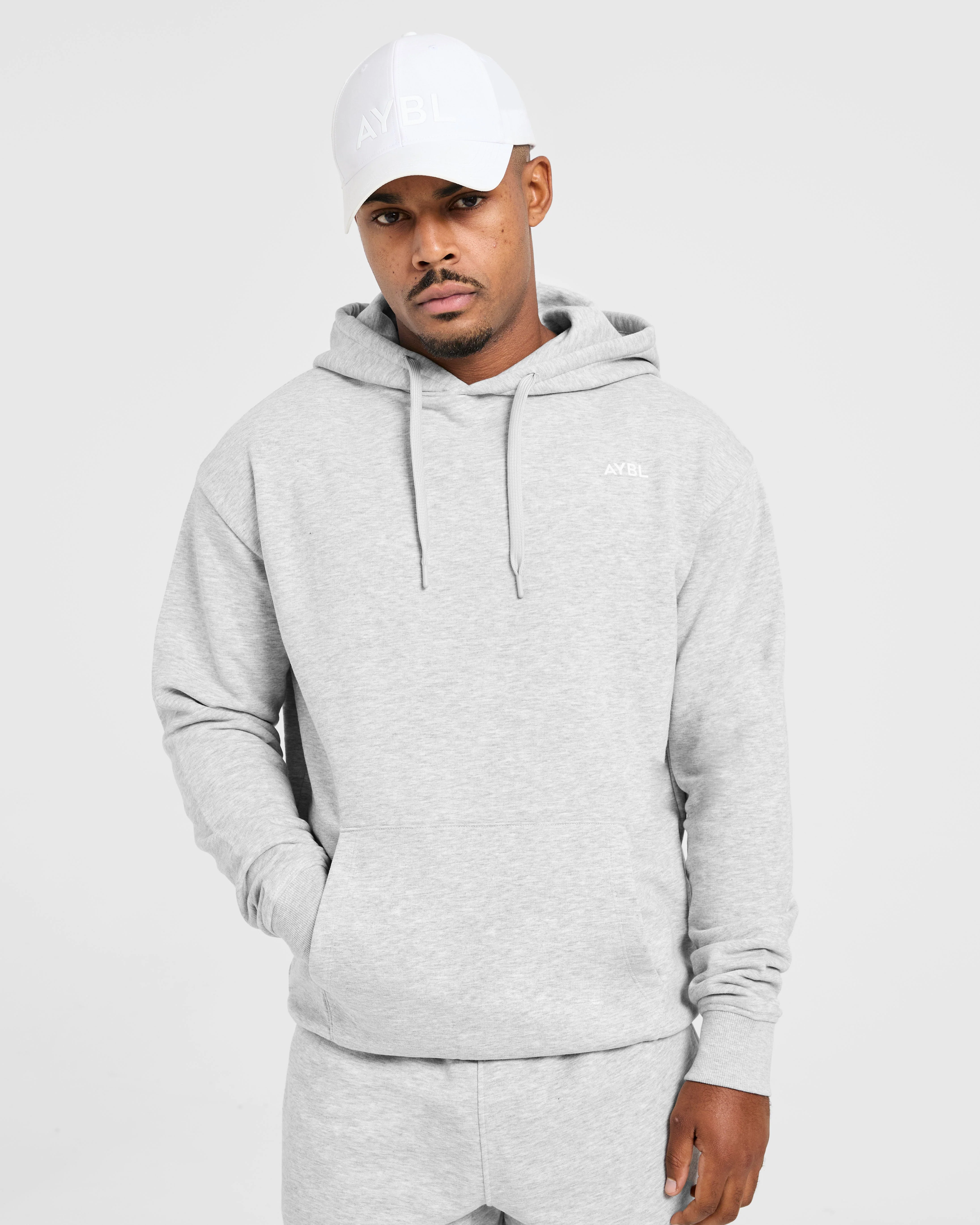 Essential Lightweight Hoodie - Grey Marl - Image 7