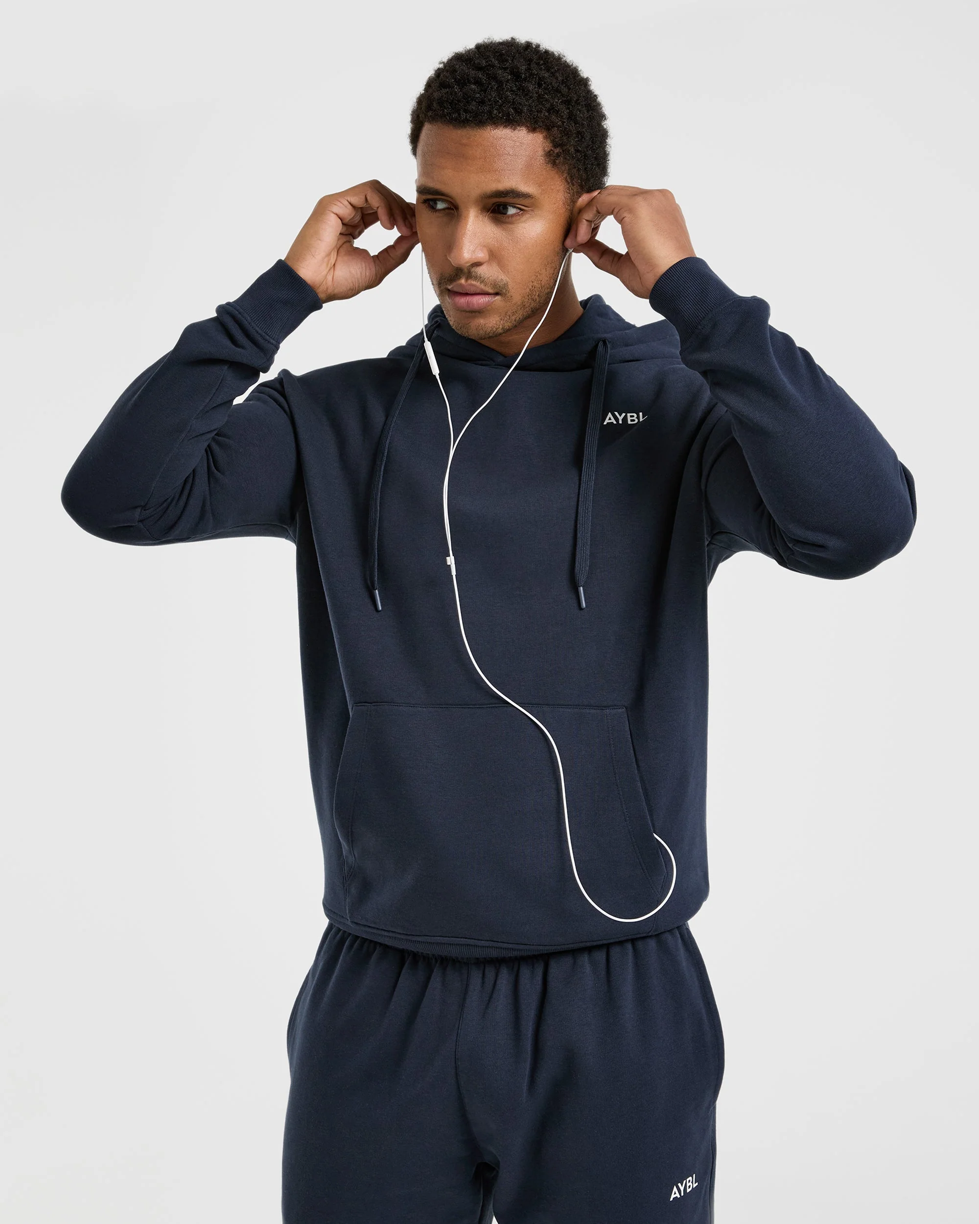 Essential Lightweight Hoodie - Navy - Image 7