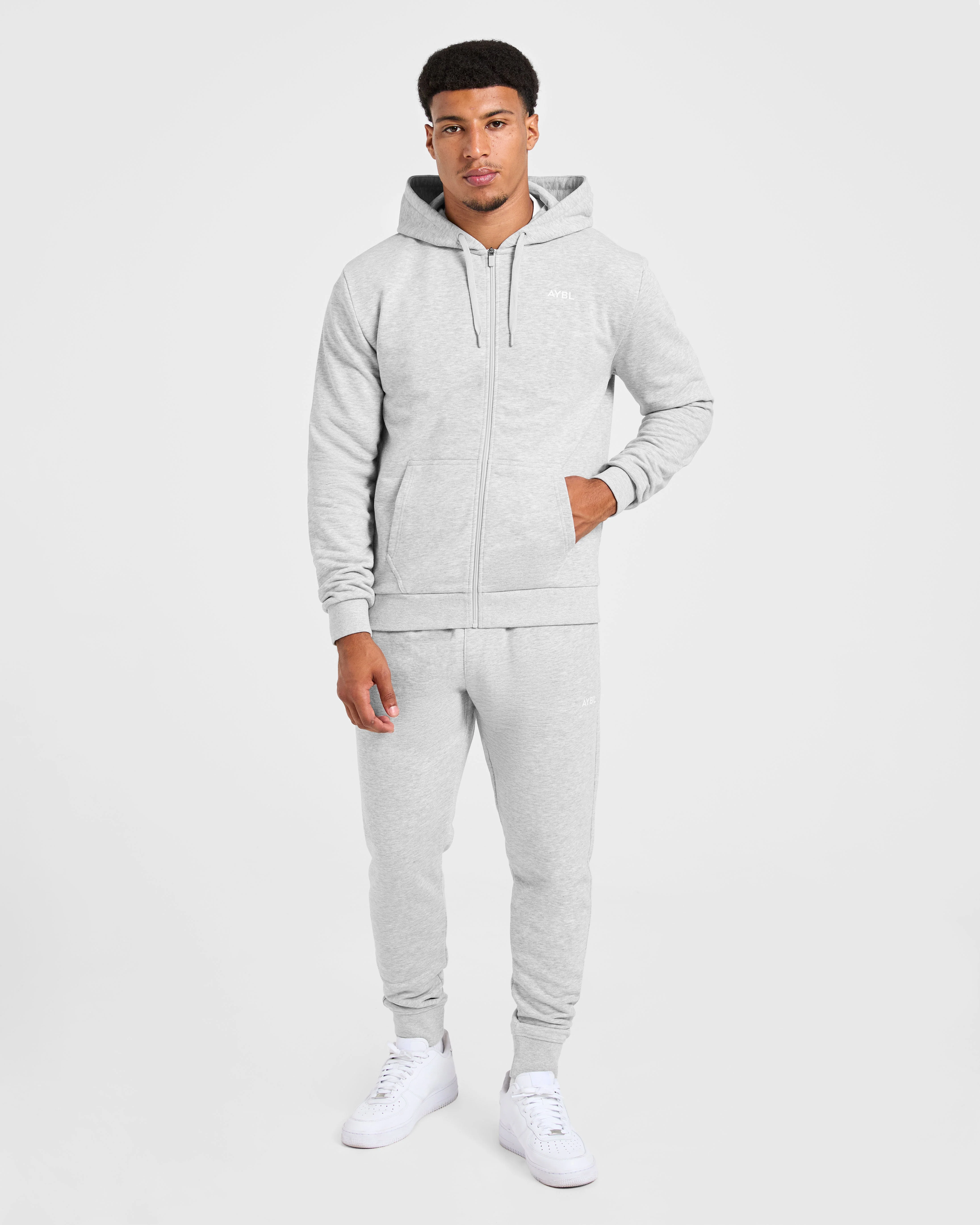 Essential Lightweight Joggers - Grey Marl - Image 3