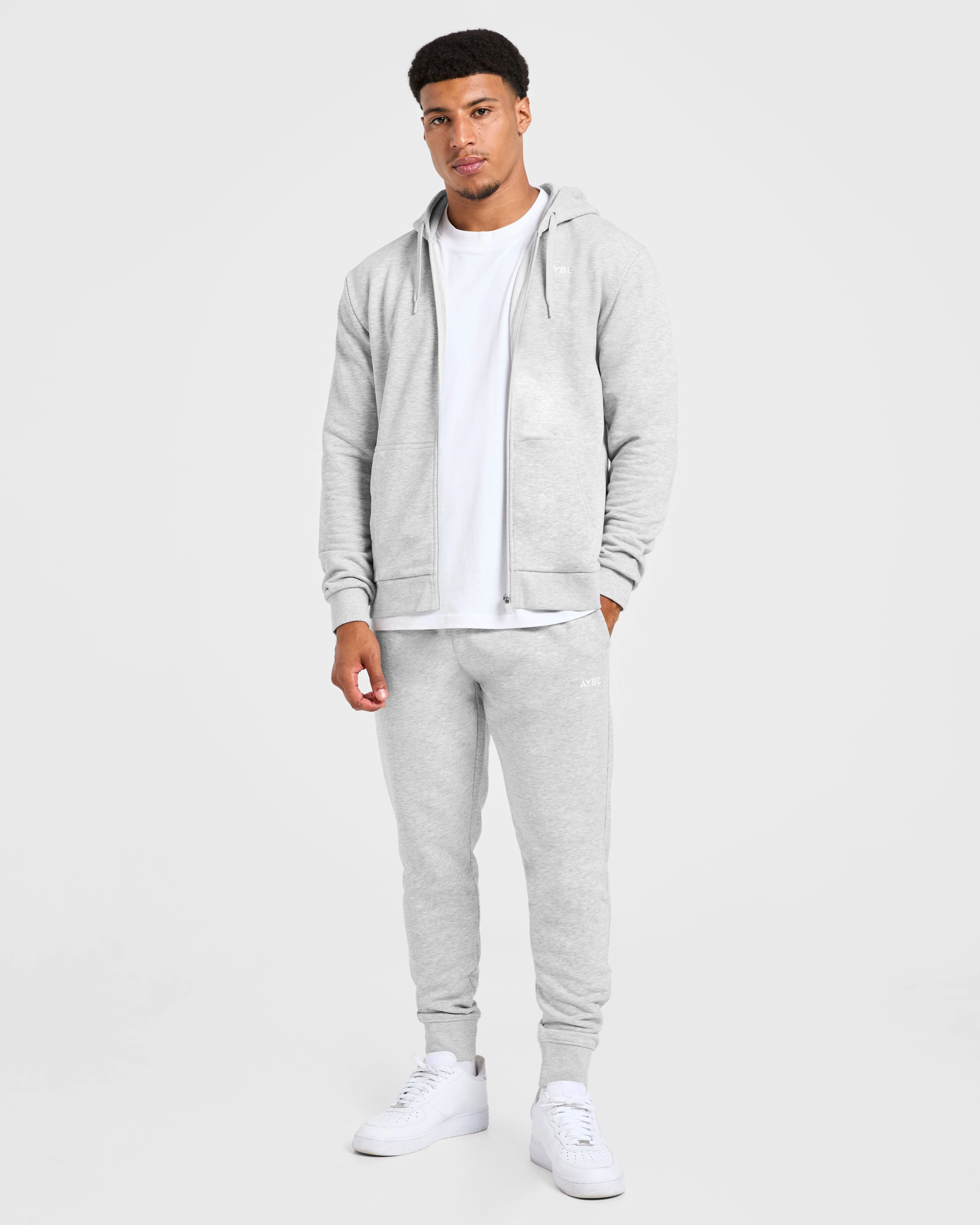 Essential Lightweight Joggers - Grey Marl - Image 7