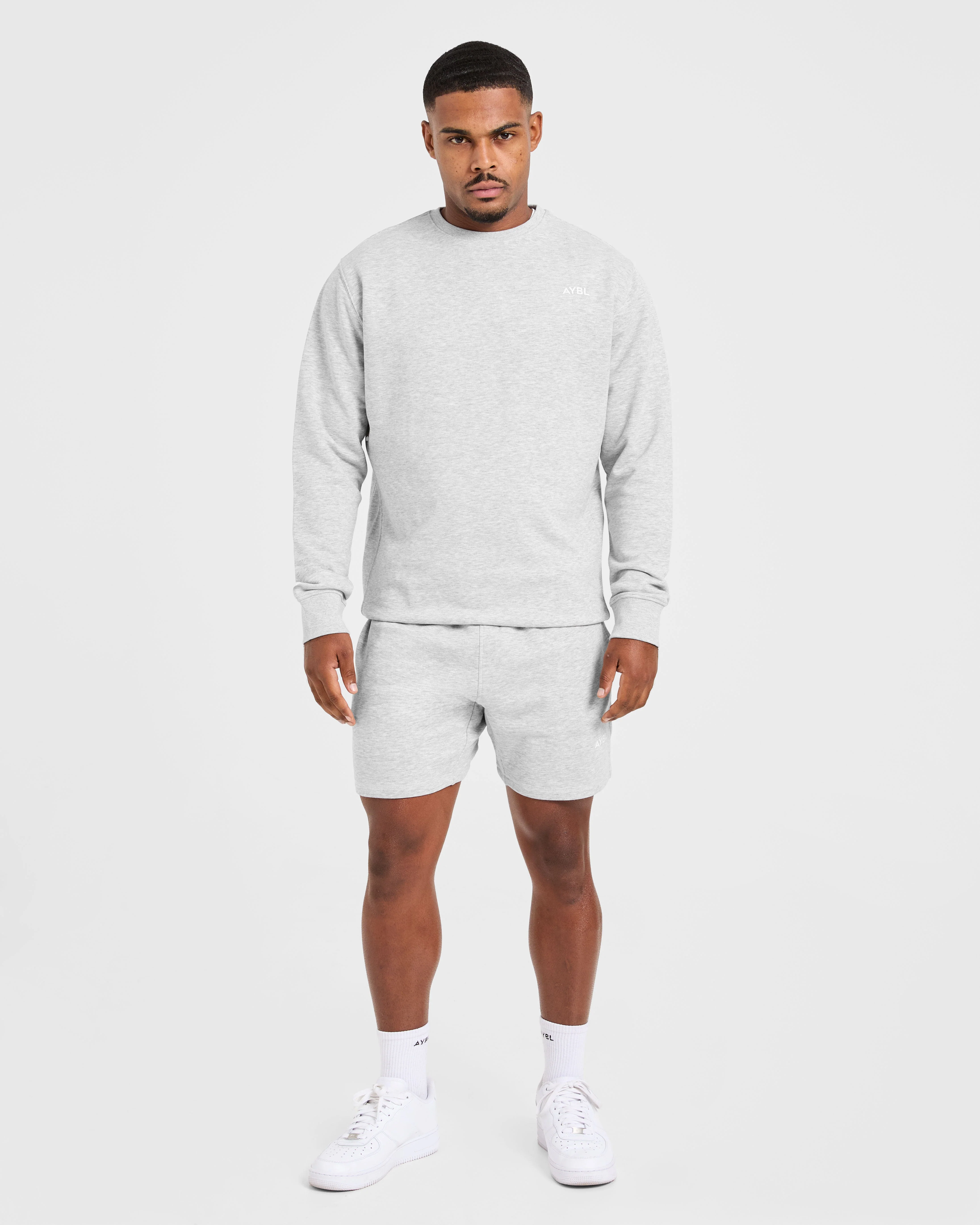 Essential Lightweight Sweater - Grey Marl - Image 3