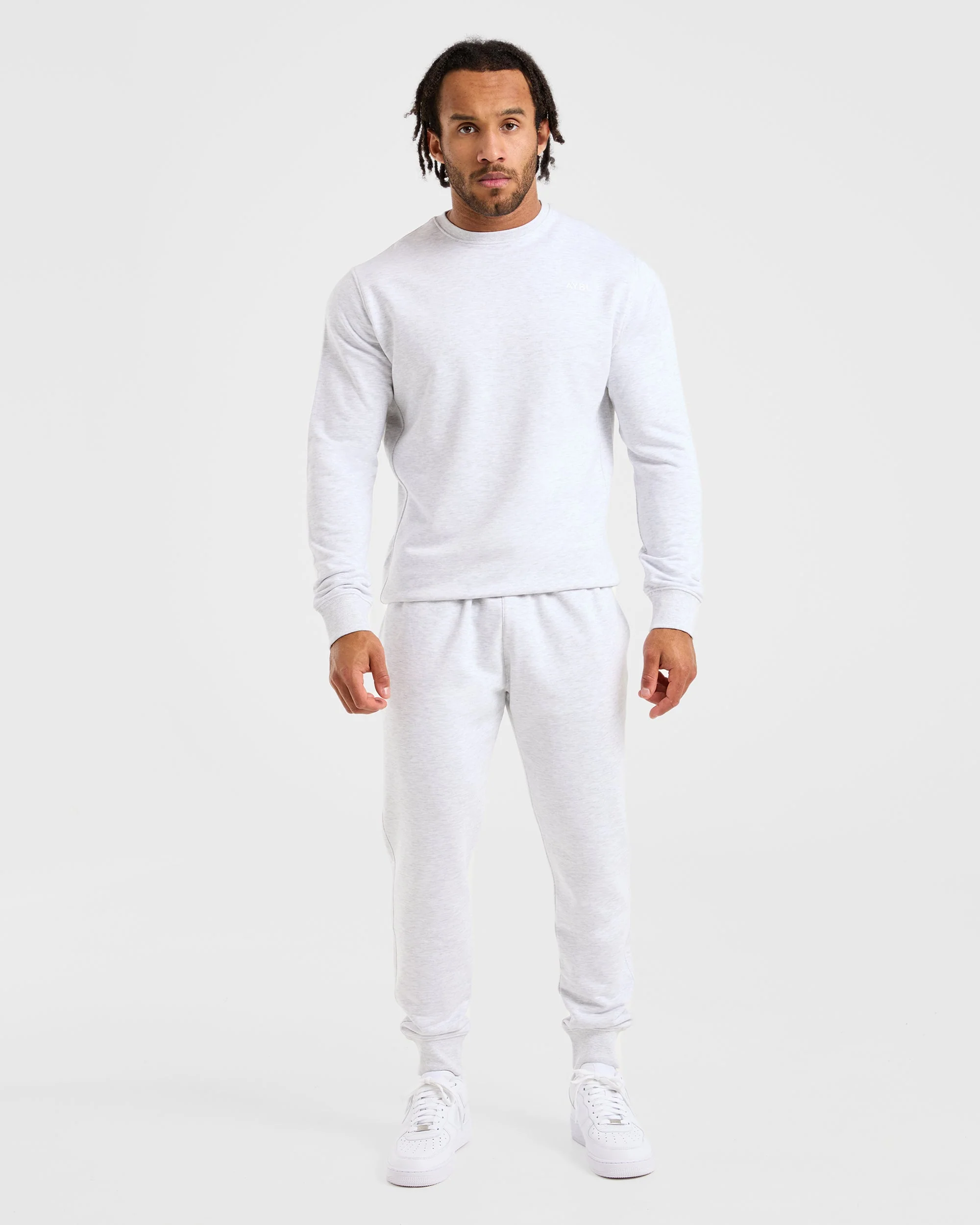 Essential Lightweight Sweater - Grey Marl - Image 3