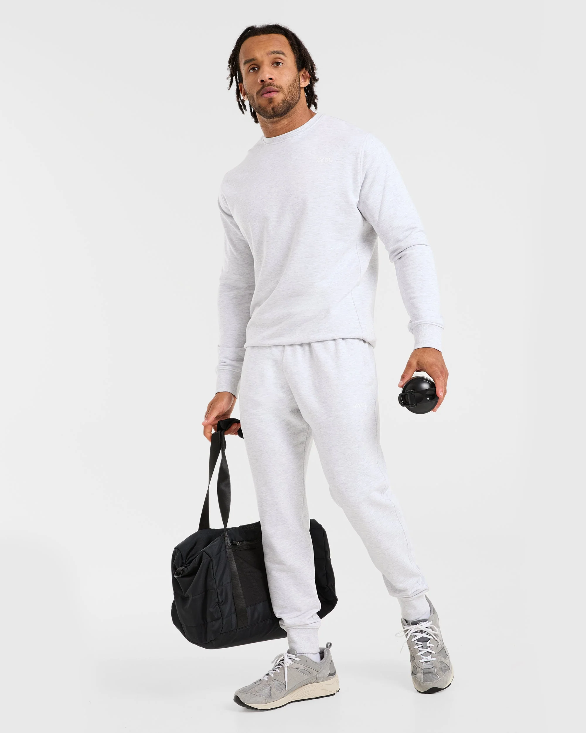 Essential Lightweight Sweater - Grey Marl - Image 7