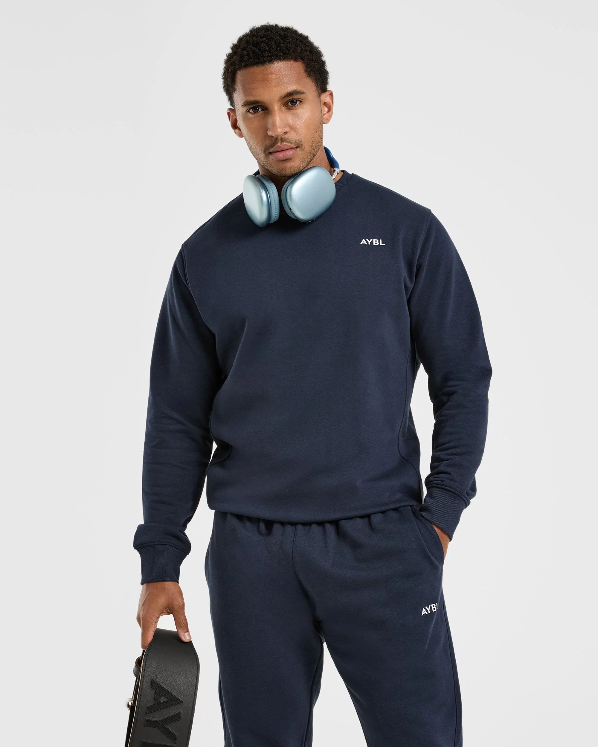Essential Lightweight Sweater - Navy - Image 8