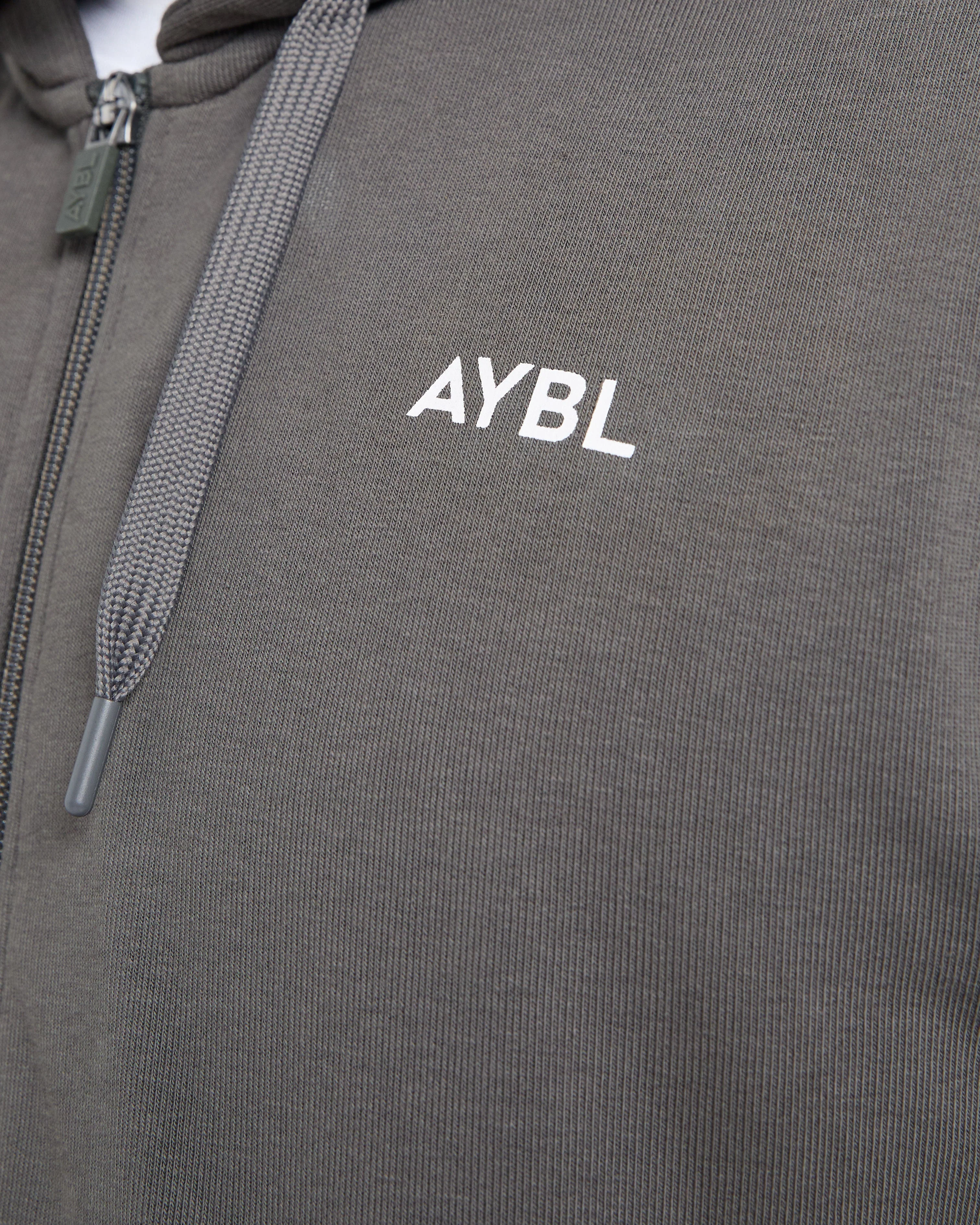 Essential Lightweight Zip Up Hoodie - Charcoal - Image 5