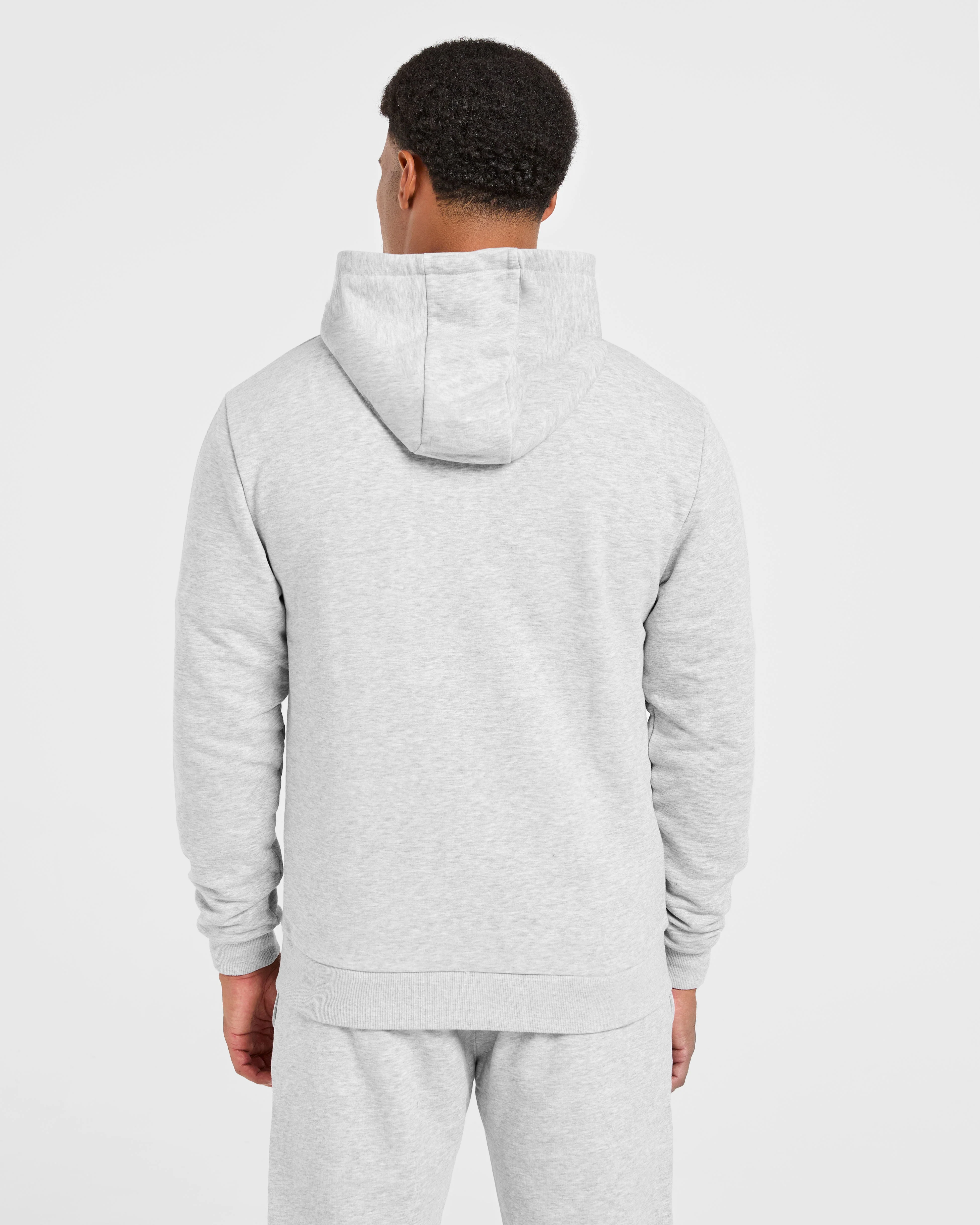 Essential Lightweight Zip Up Hoodie - Grey Marl - Image 2