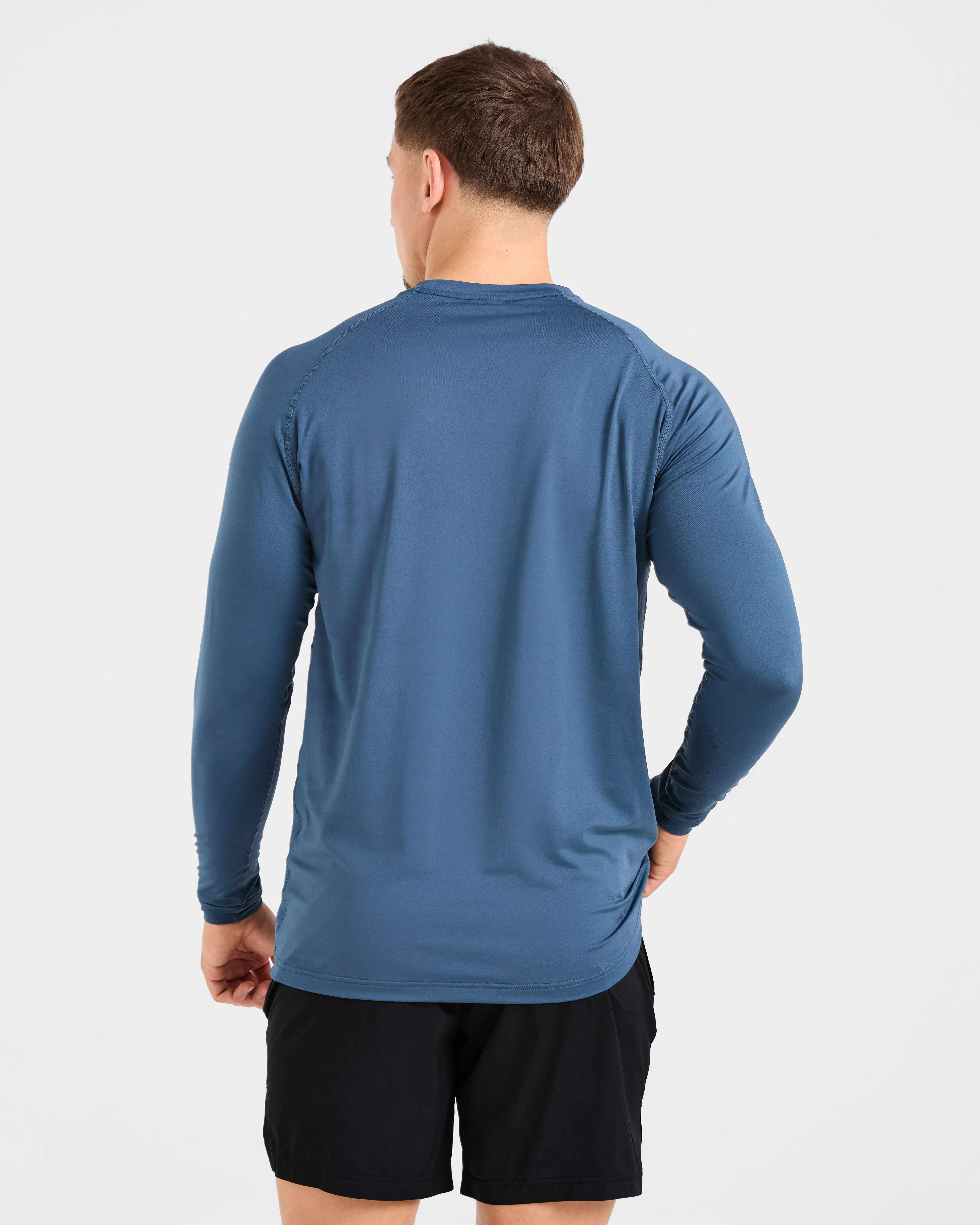 Essential Long Sleeve T Shirt - Deep Teal - Image 2
