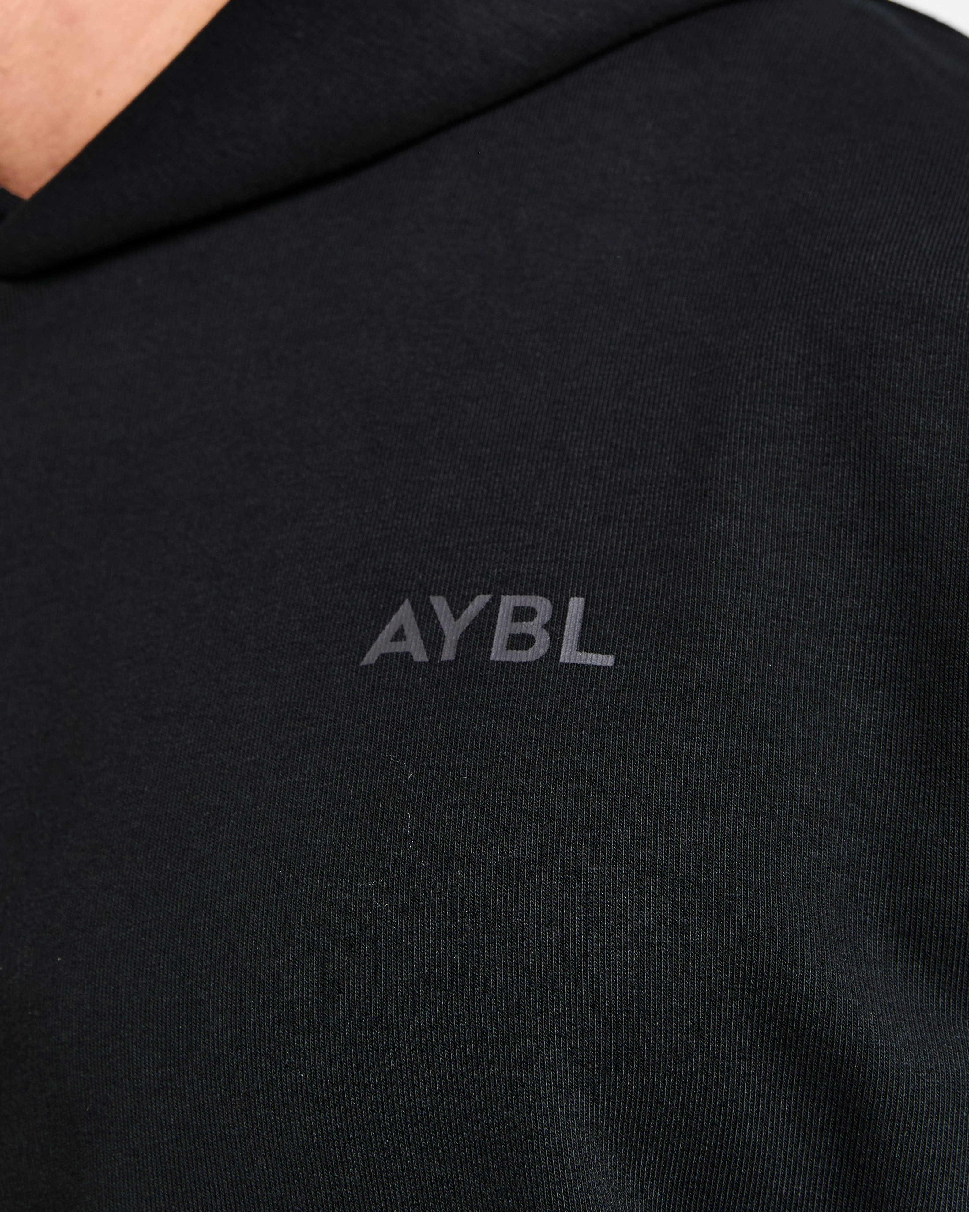 Essential Oversized Graphic Hoodie - Black - Image 5