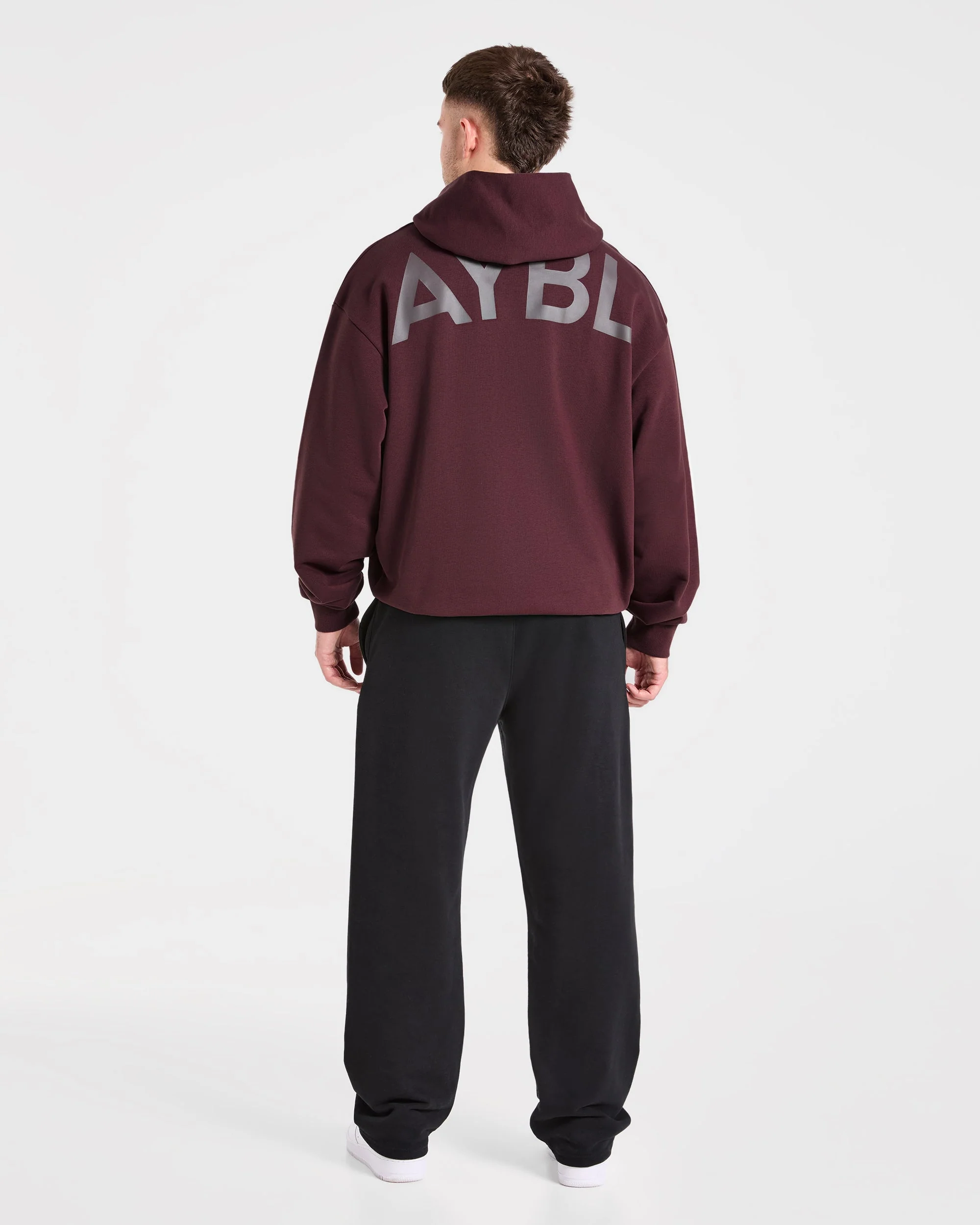 Essential Oversized Graphic Hoodie - Dusty Plum - Image 3