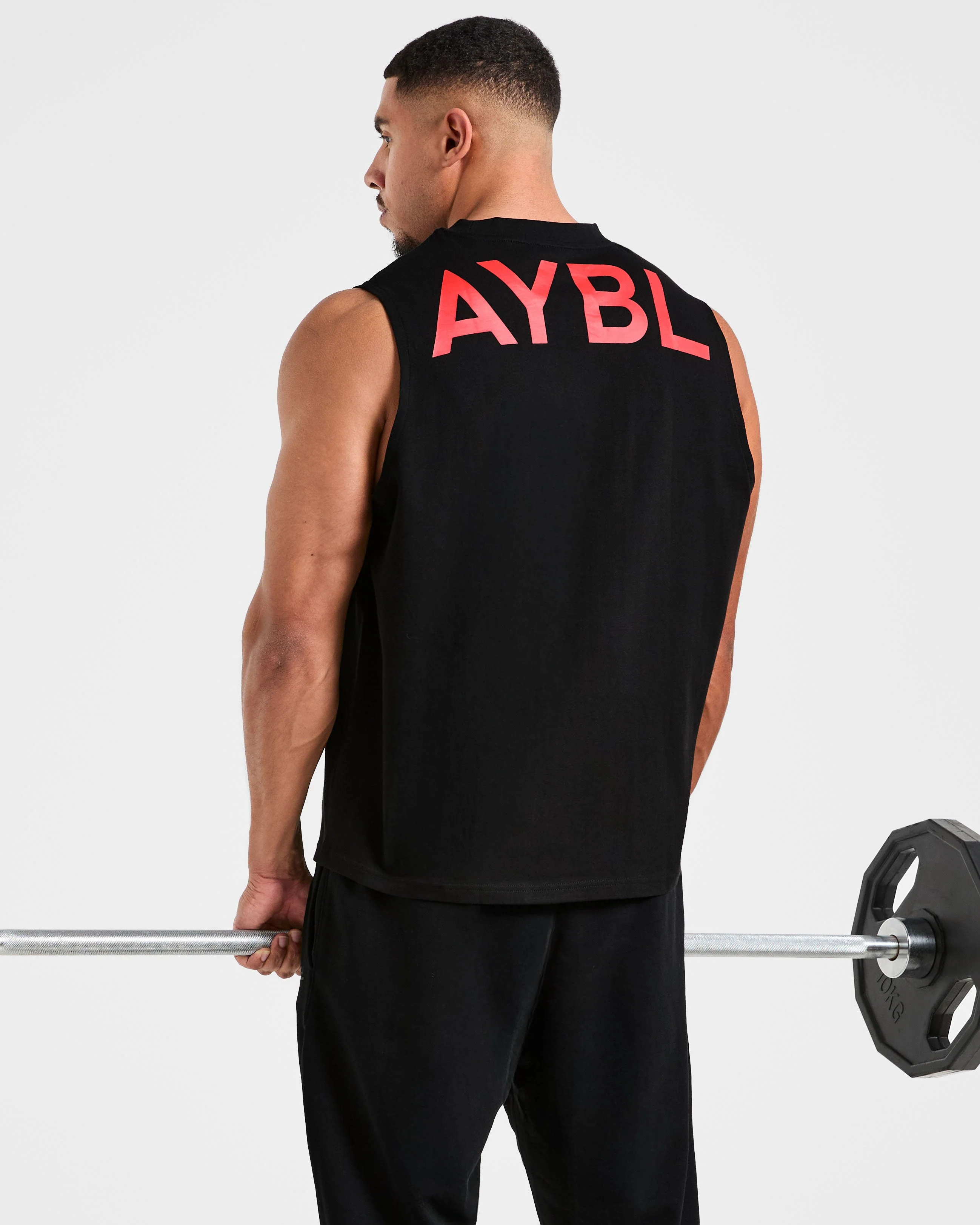 Essential Oversized Graphic Tank - Black/Red - Image 8