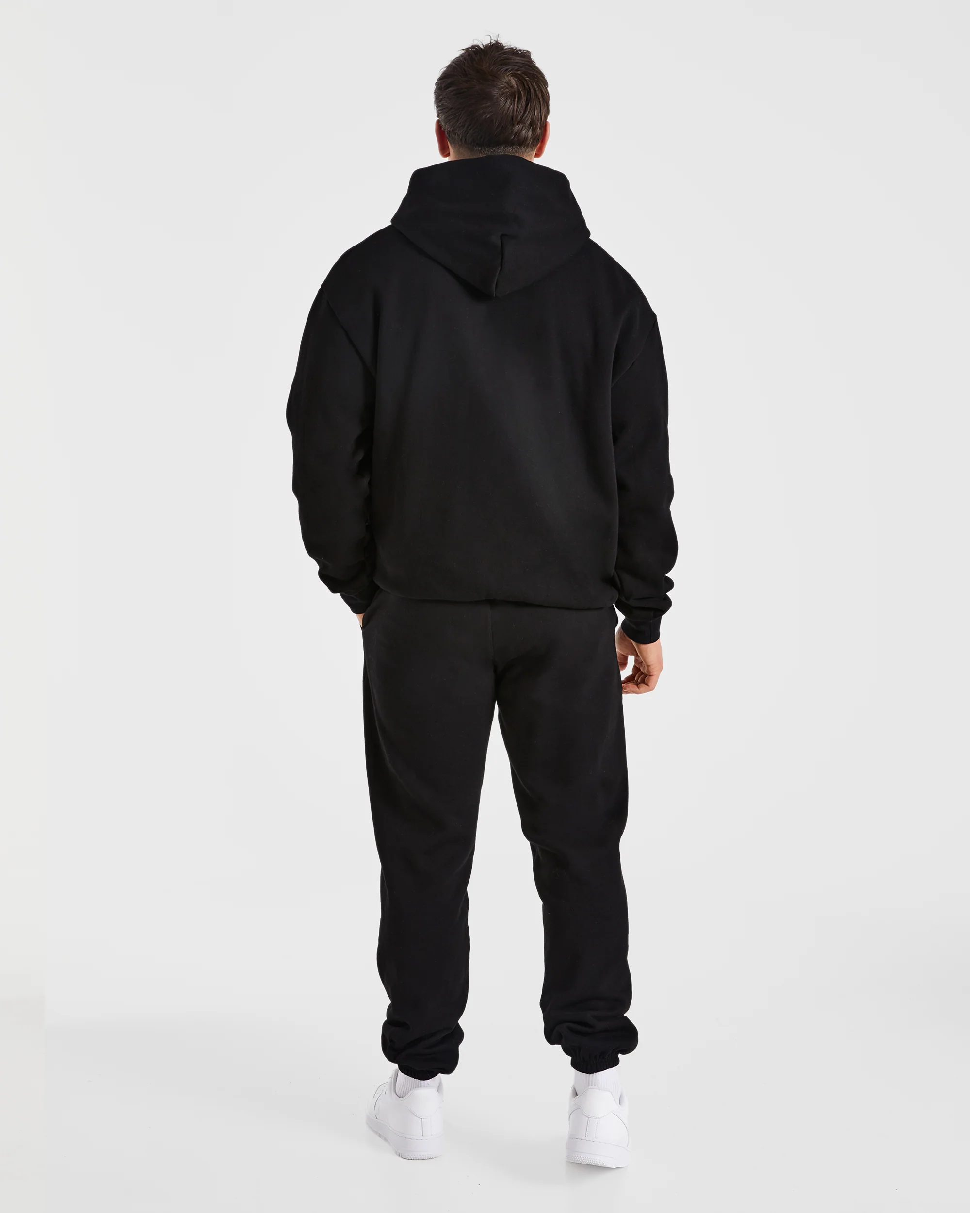 Essential Oversized Hoodie - Black - Image 4