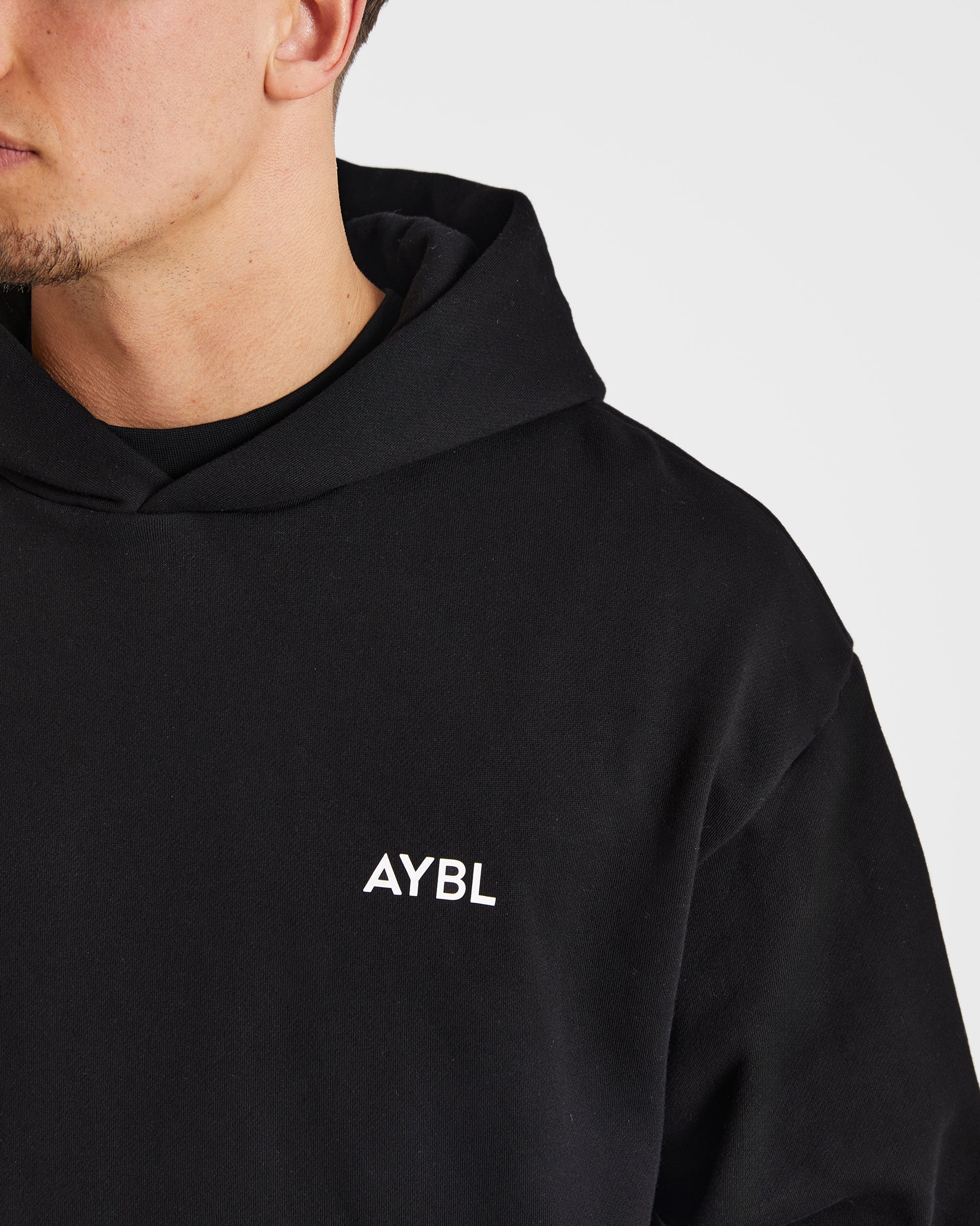 Essential Oversized Hoodie - Black - Image 6