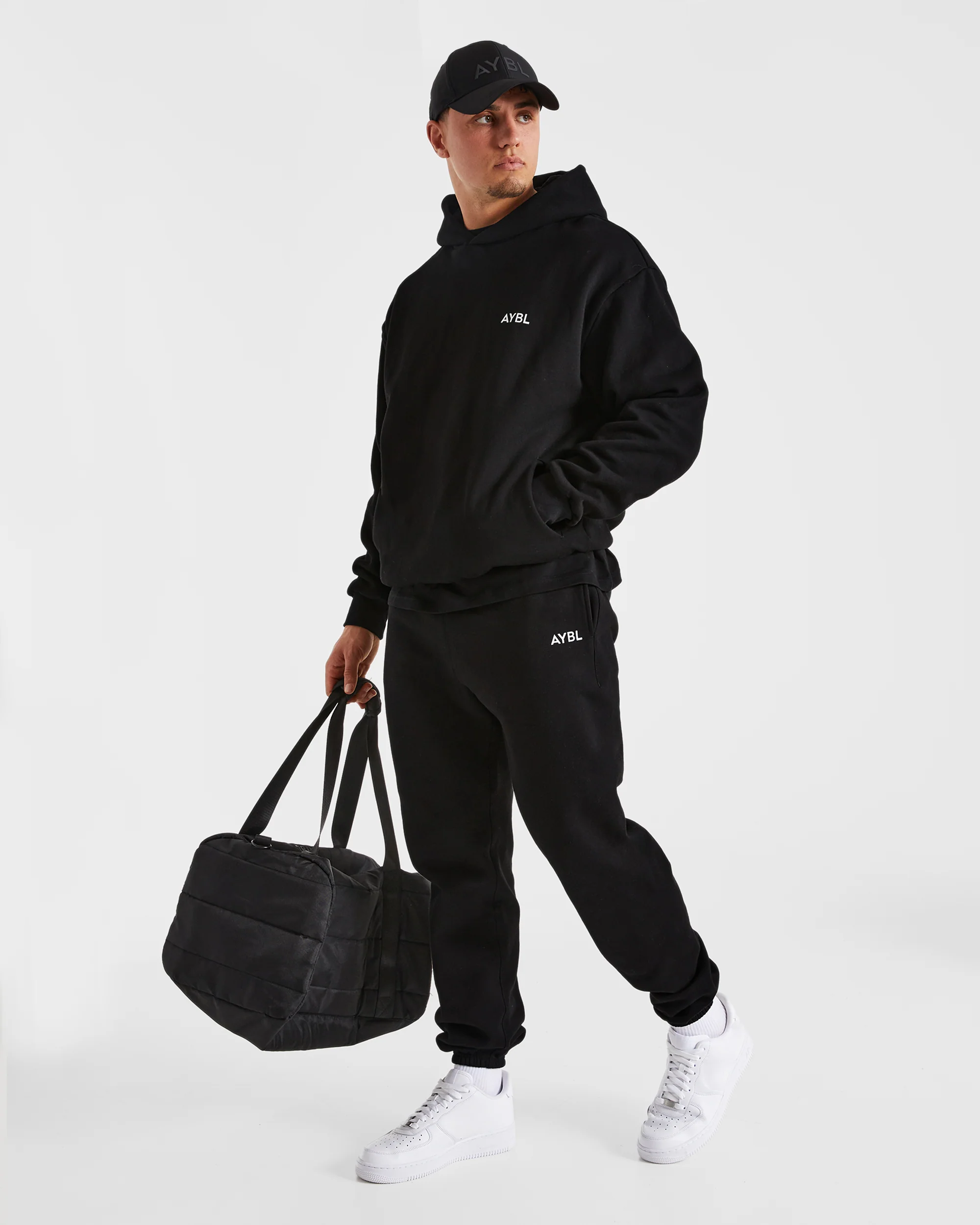 Essential Oversized Hoodie - Black - Image 7
