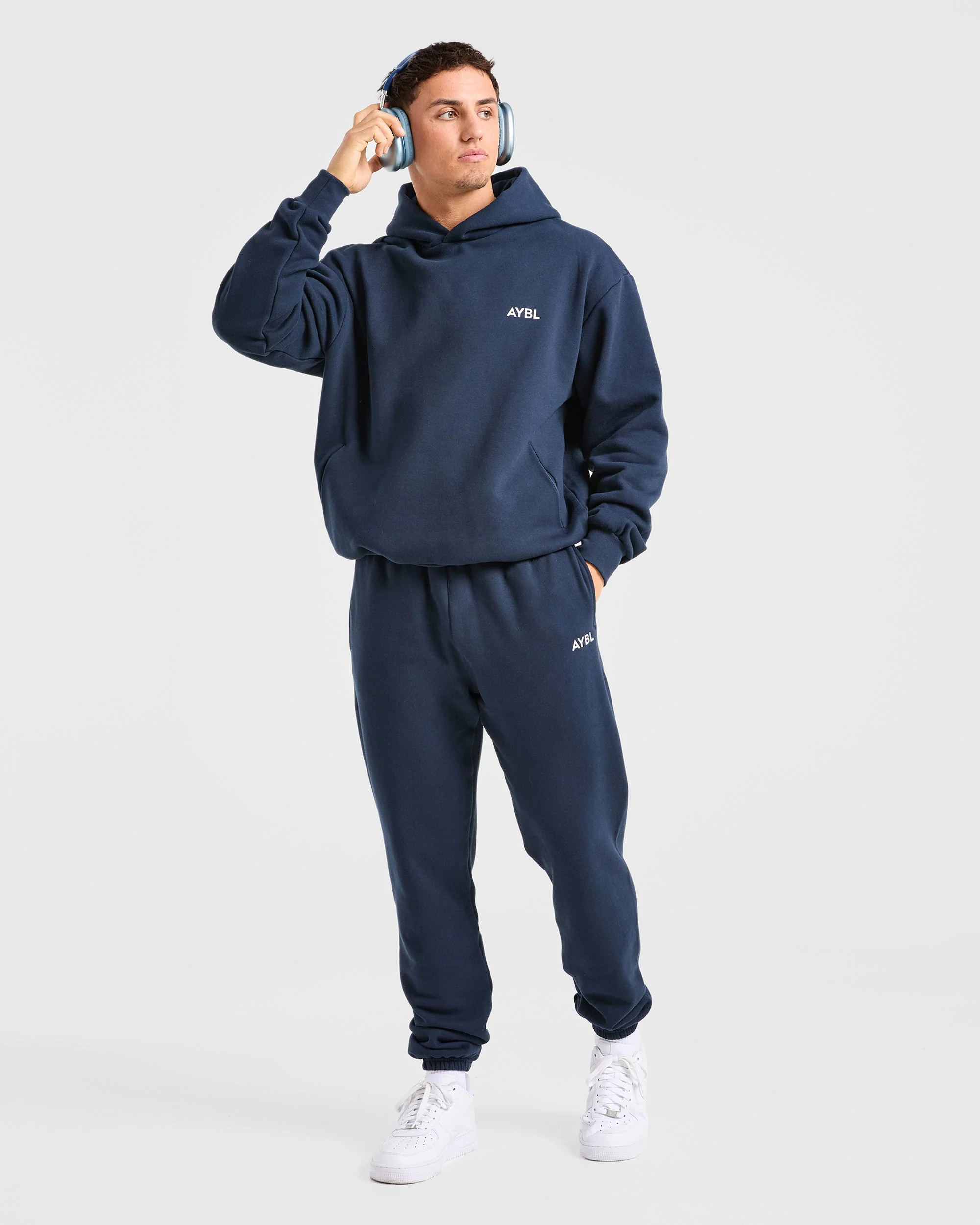 Essential Oversized Hoodie - Navy - Image 8