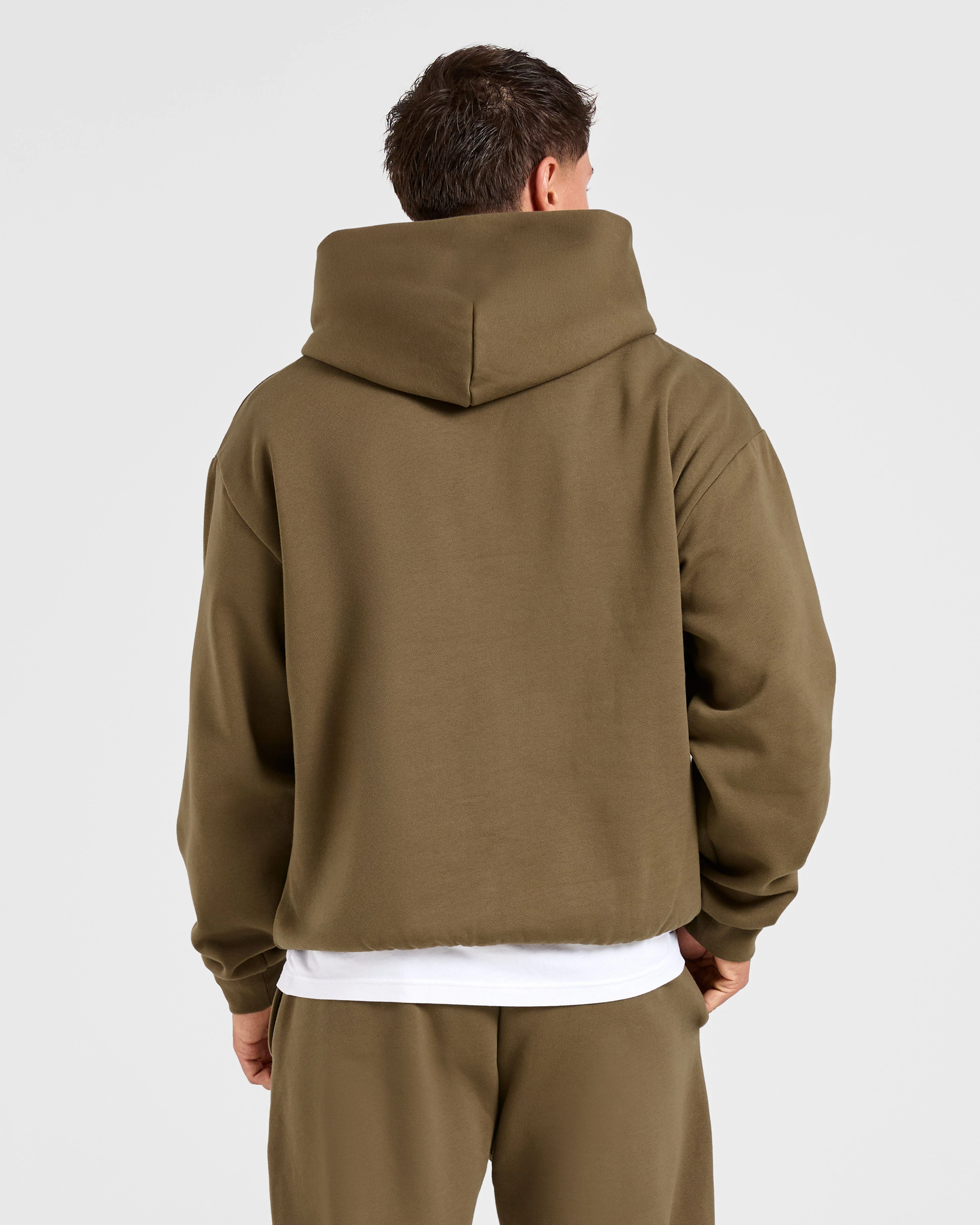 Essential Oversized Hoodie - Olive Green - Image 2