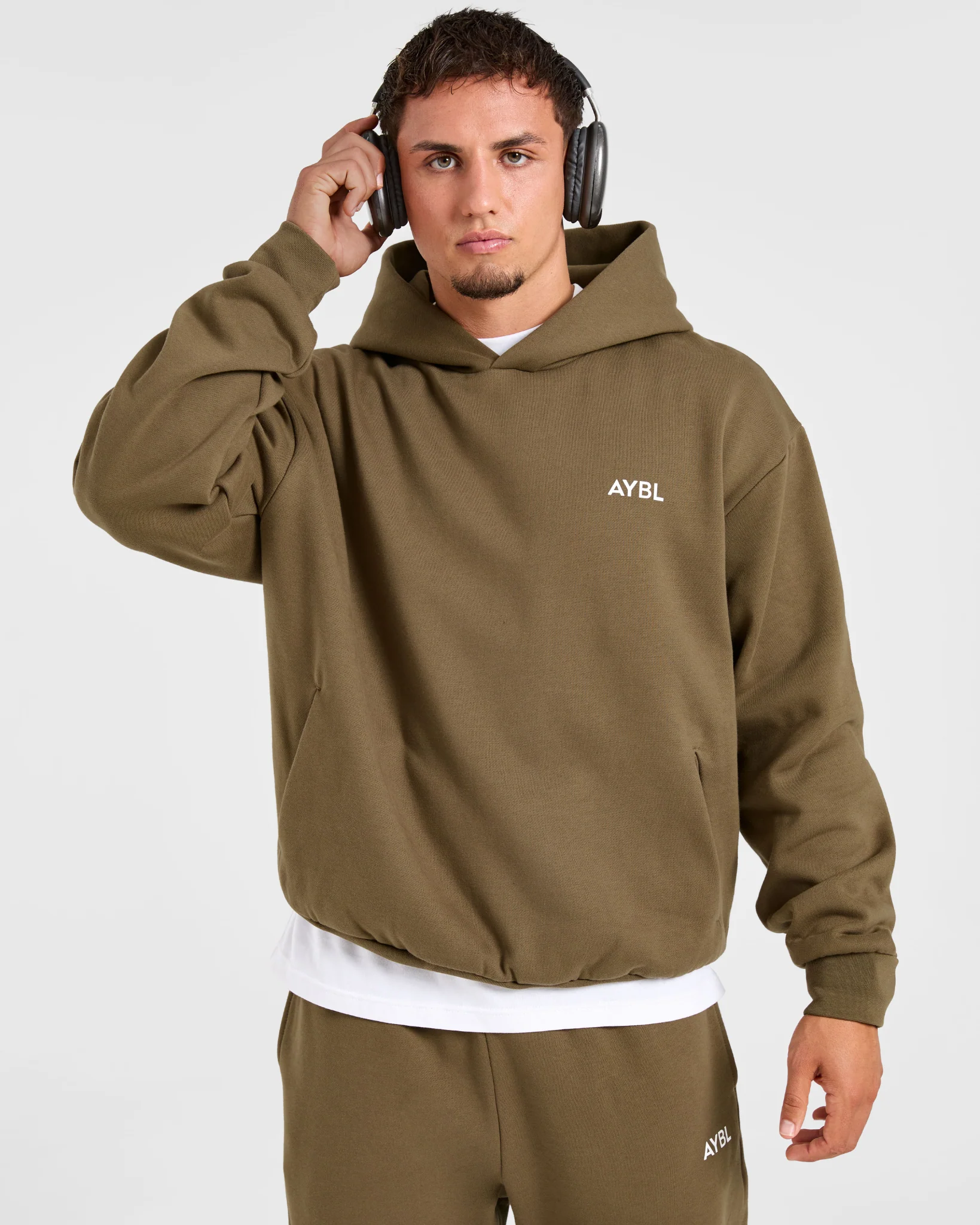 Essential Oversized Hoodie - Olive Green - Image 8