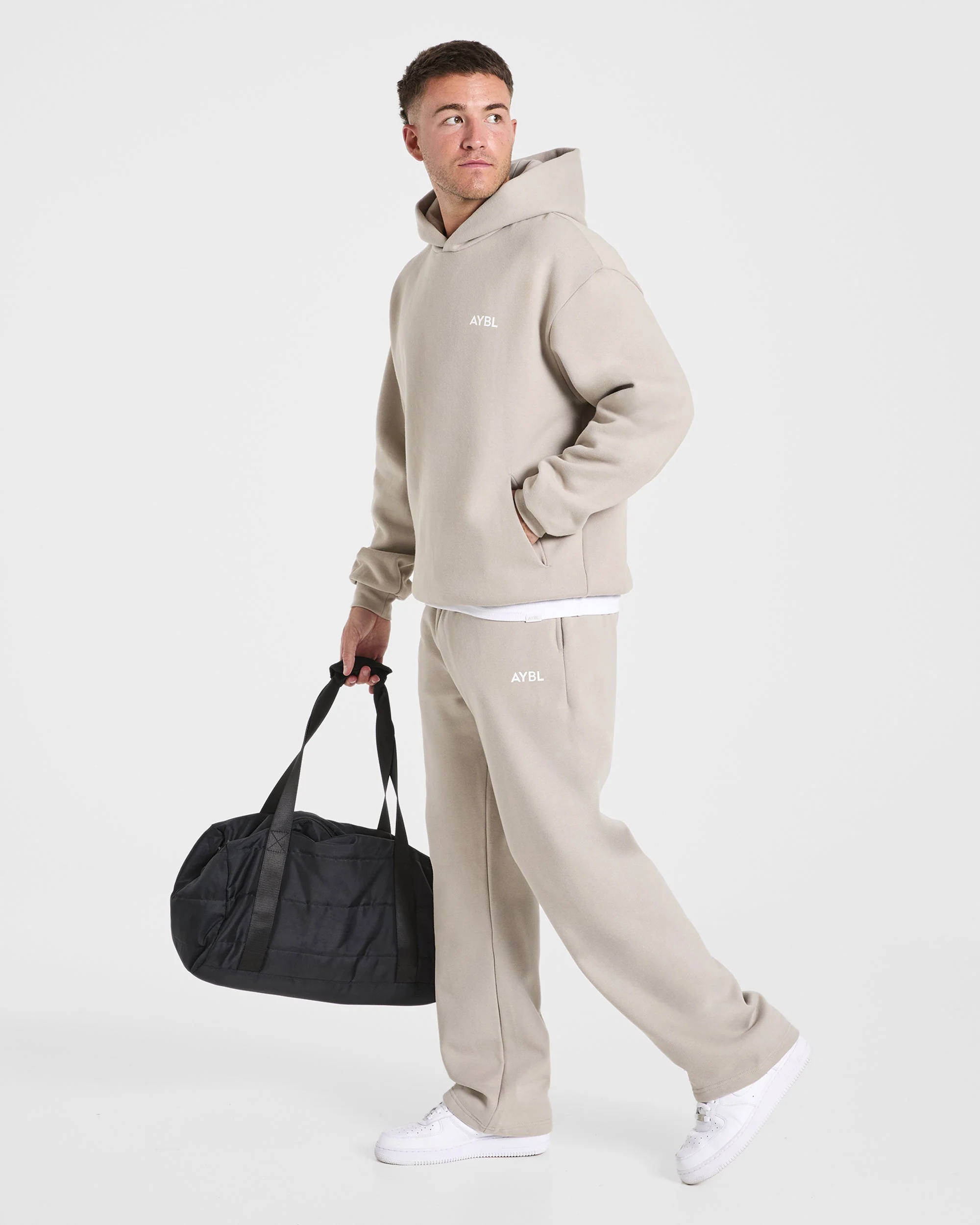 Essential Oversized Hoodie - Stone - Image 7