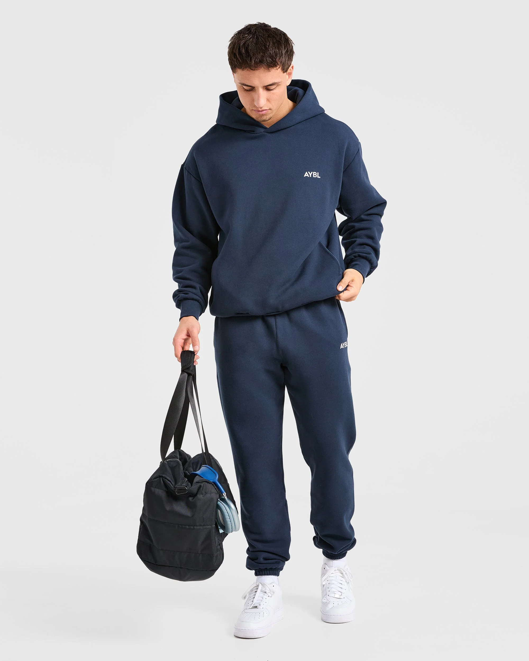 Essential Oversized Joggers - Navy - Image 8