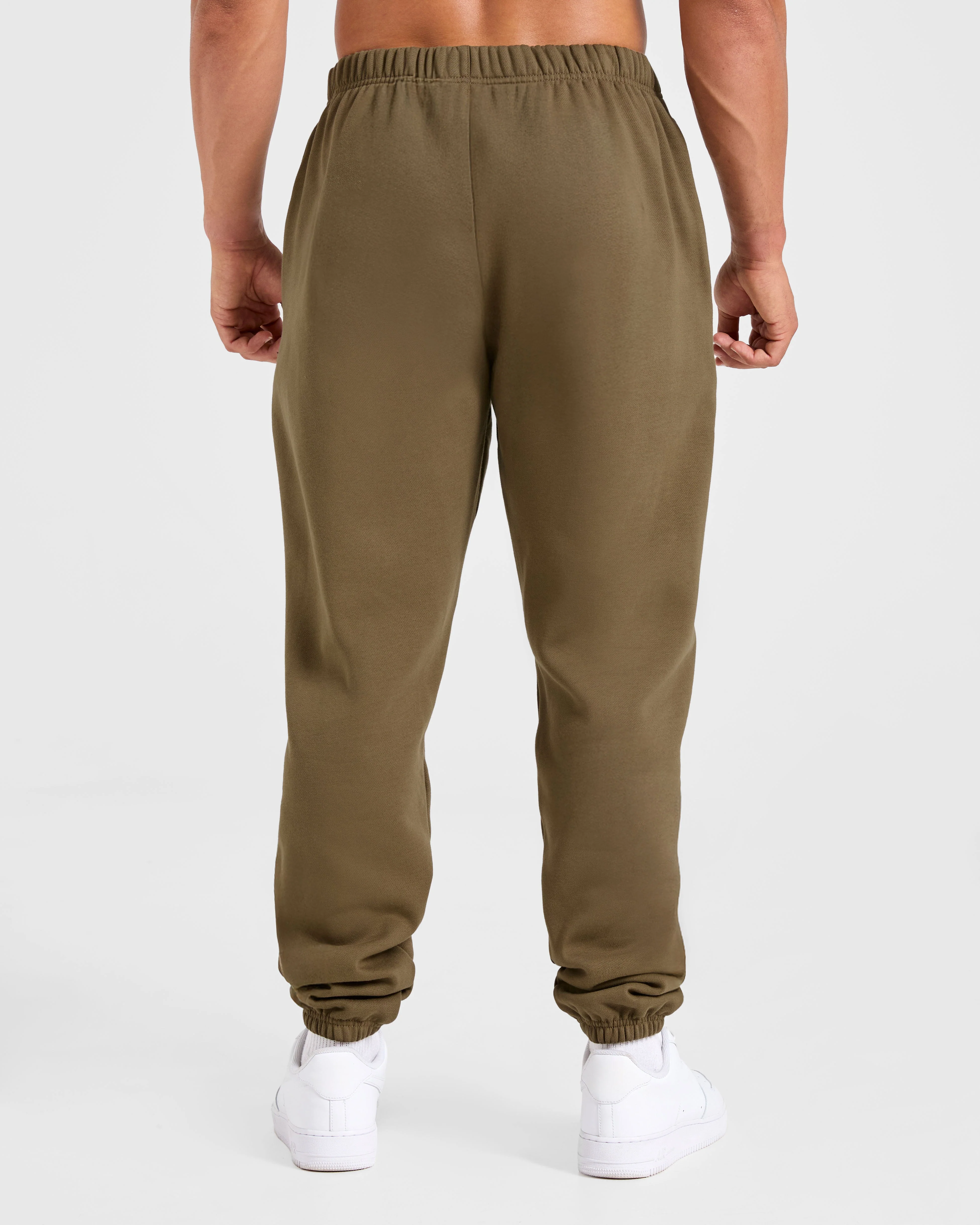 Essential Oversized Joggers- Olive Green - Image 2