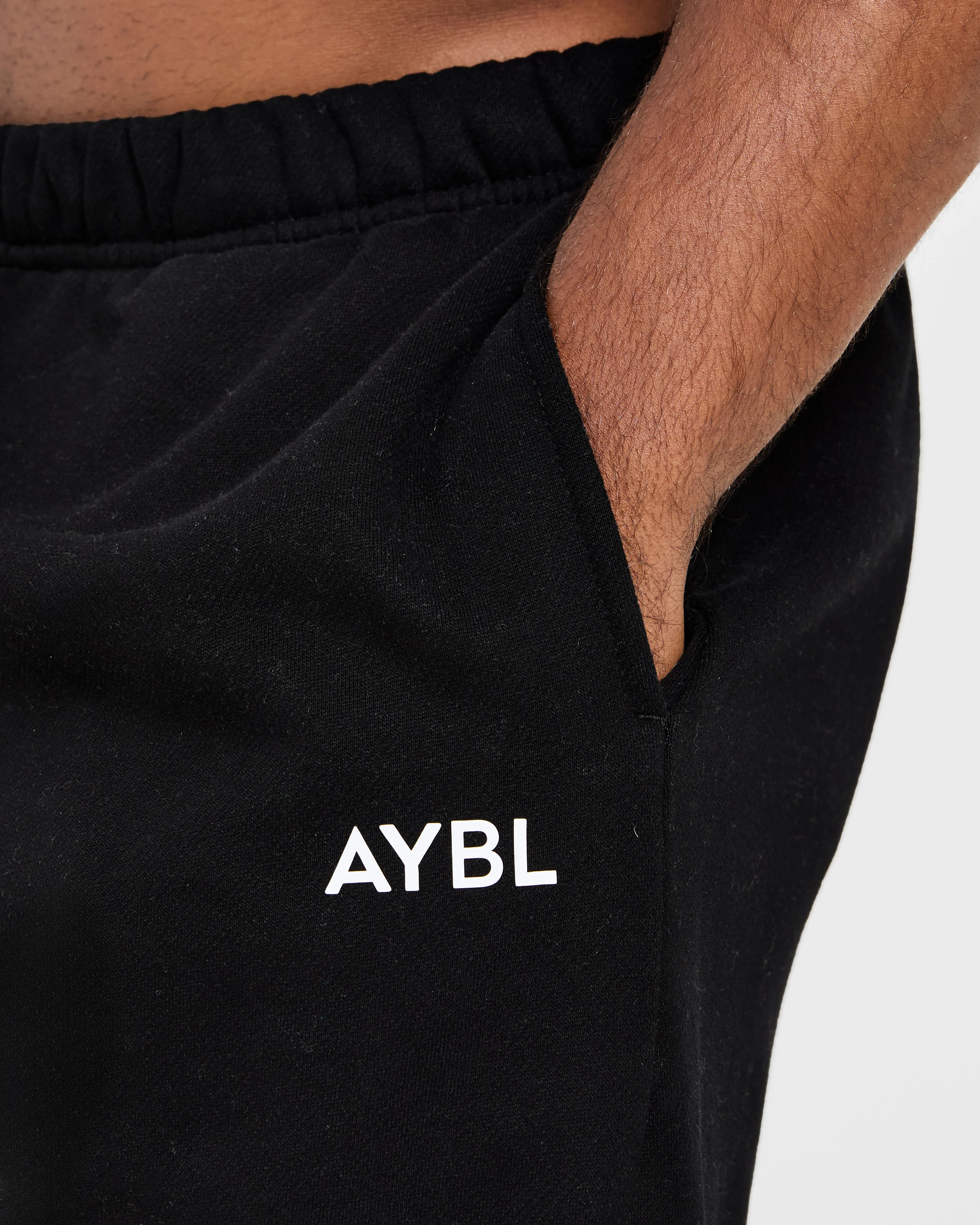 Essential Oversized Straight Leg Joggers - Black - Image 5