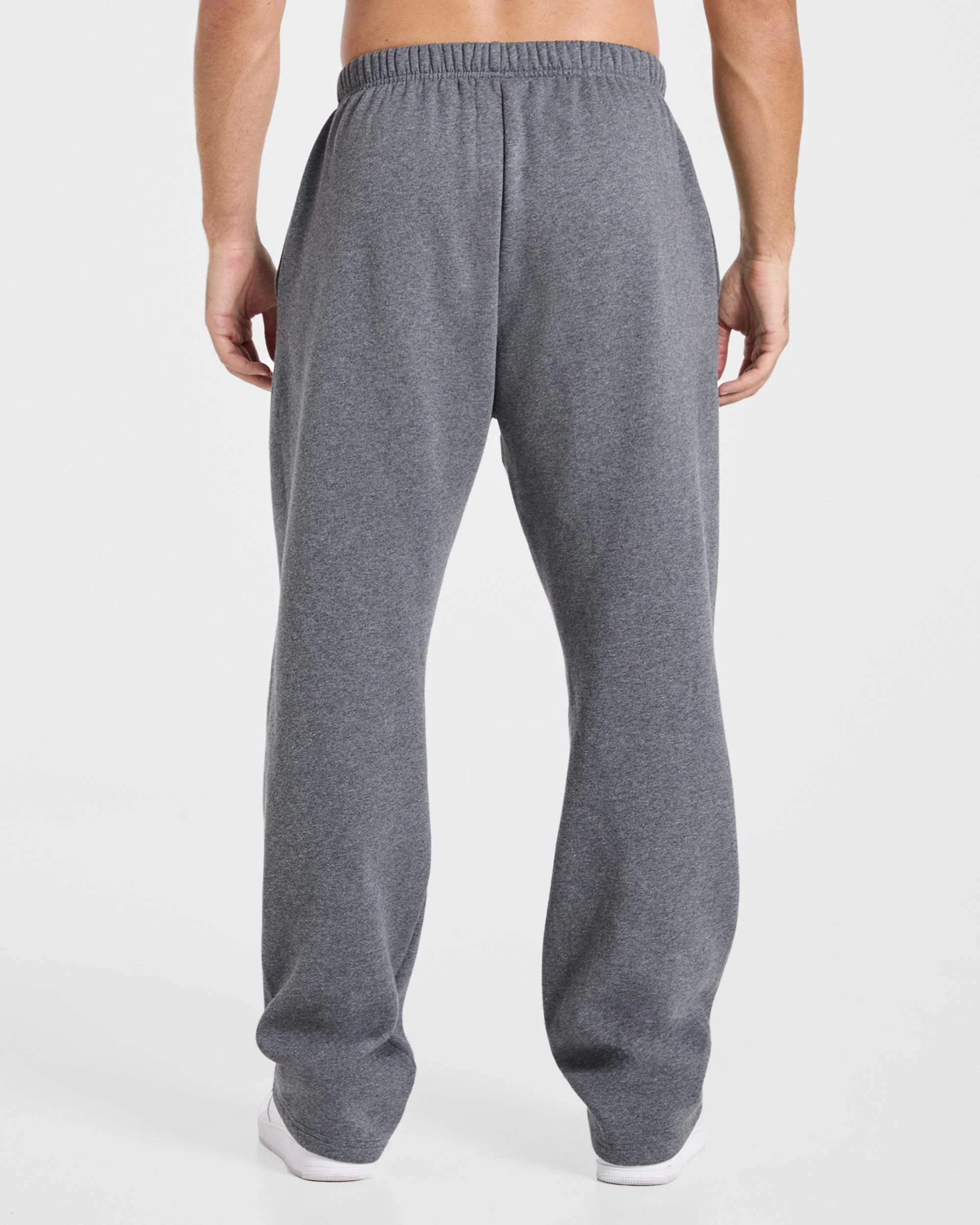 Essential Oversized Straight Leg Joggers - Charcoal Marl - Image 2