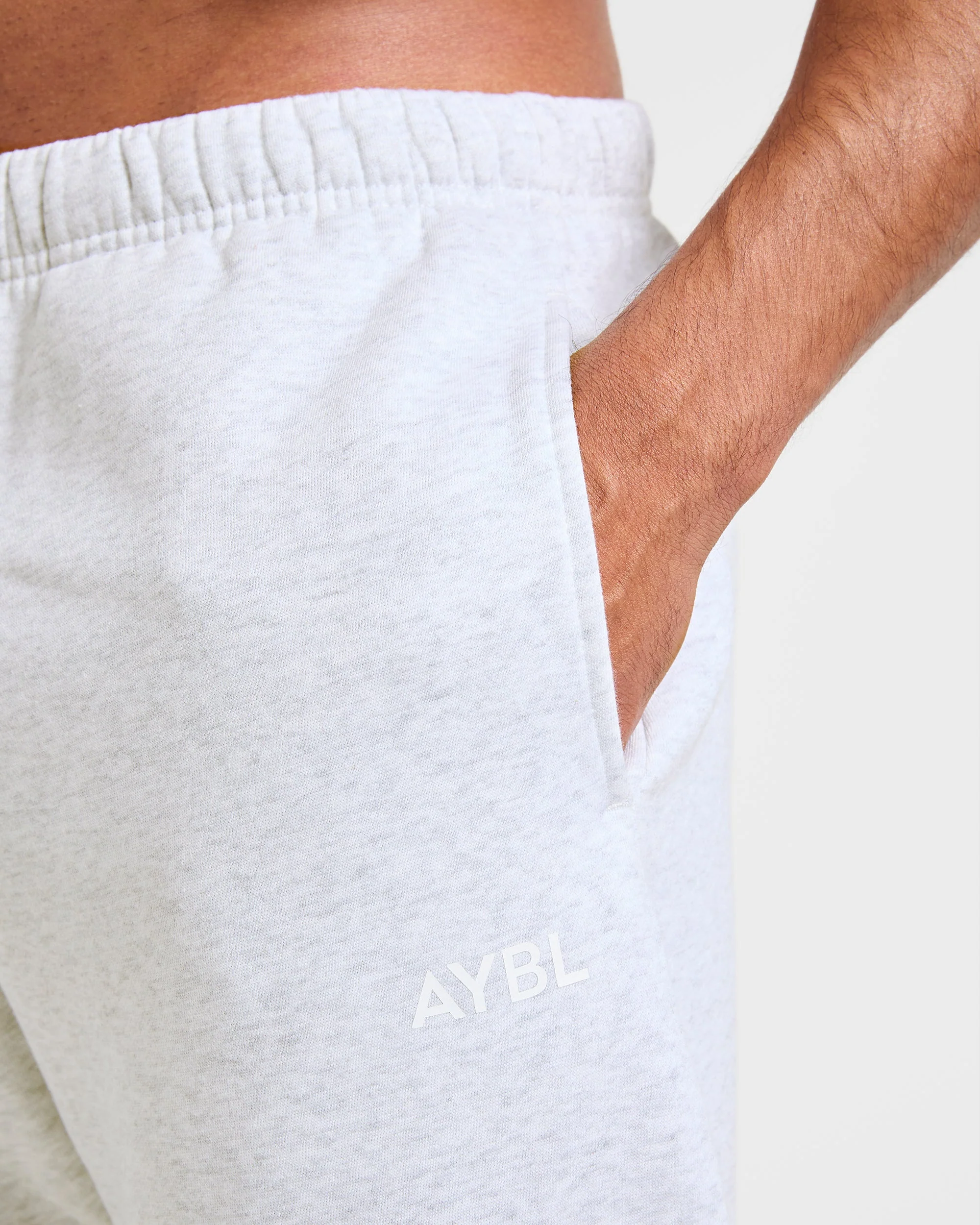Essential Oversized Straight Leg Joggers - Grey Marl - Image 5