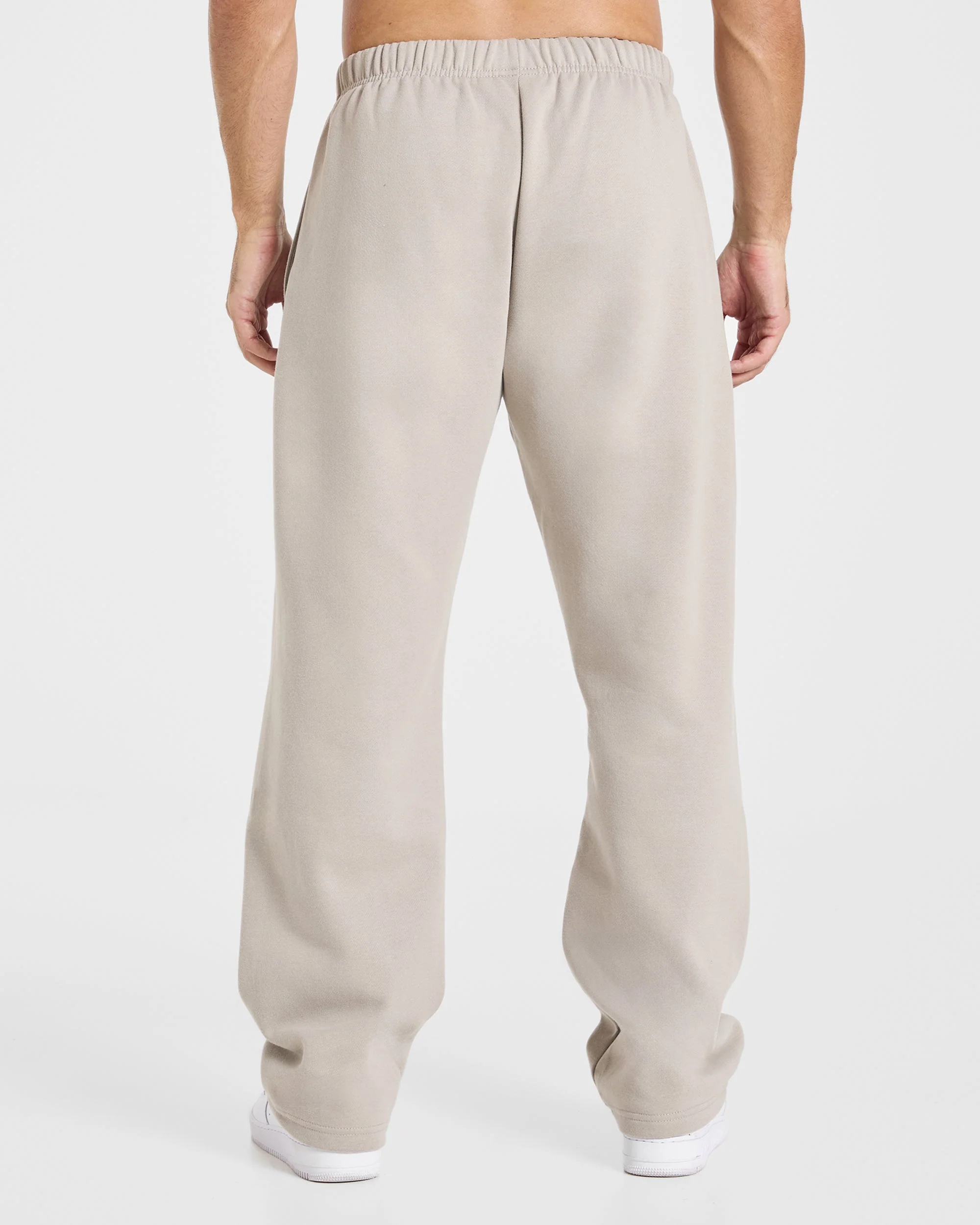 Essential Oversized Straight Leg Joggers - Stone - Image 2