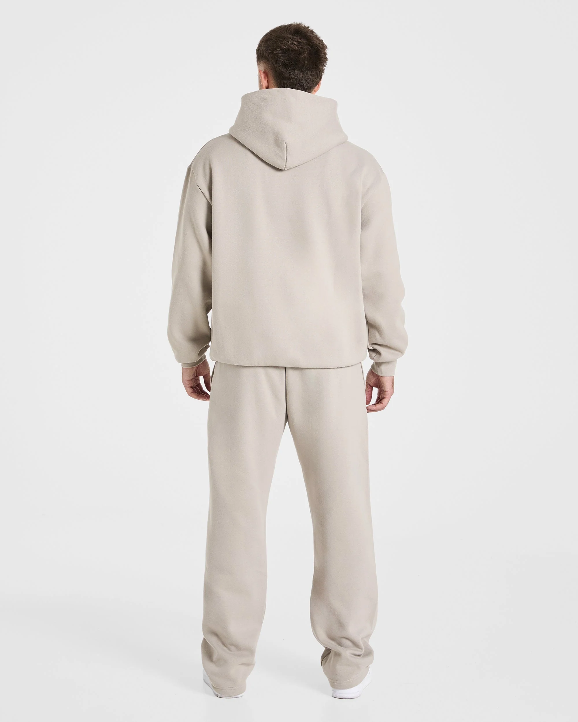 Essential Oversized Straight Leg Joggers - Stone - Image 4
