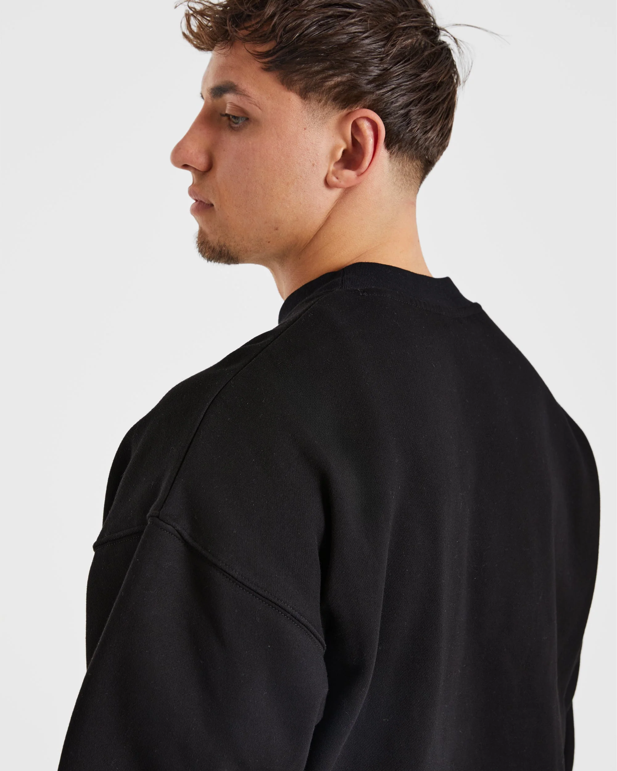 Essential Oversized Sweater - Black - Image 5