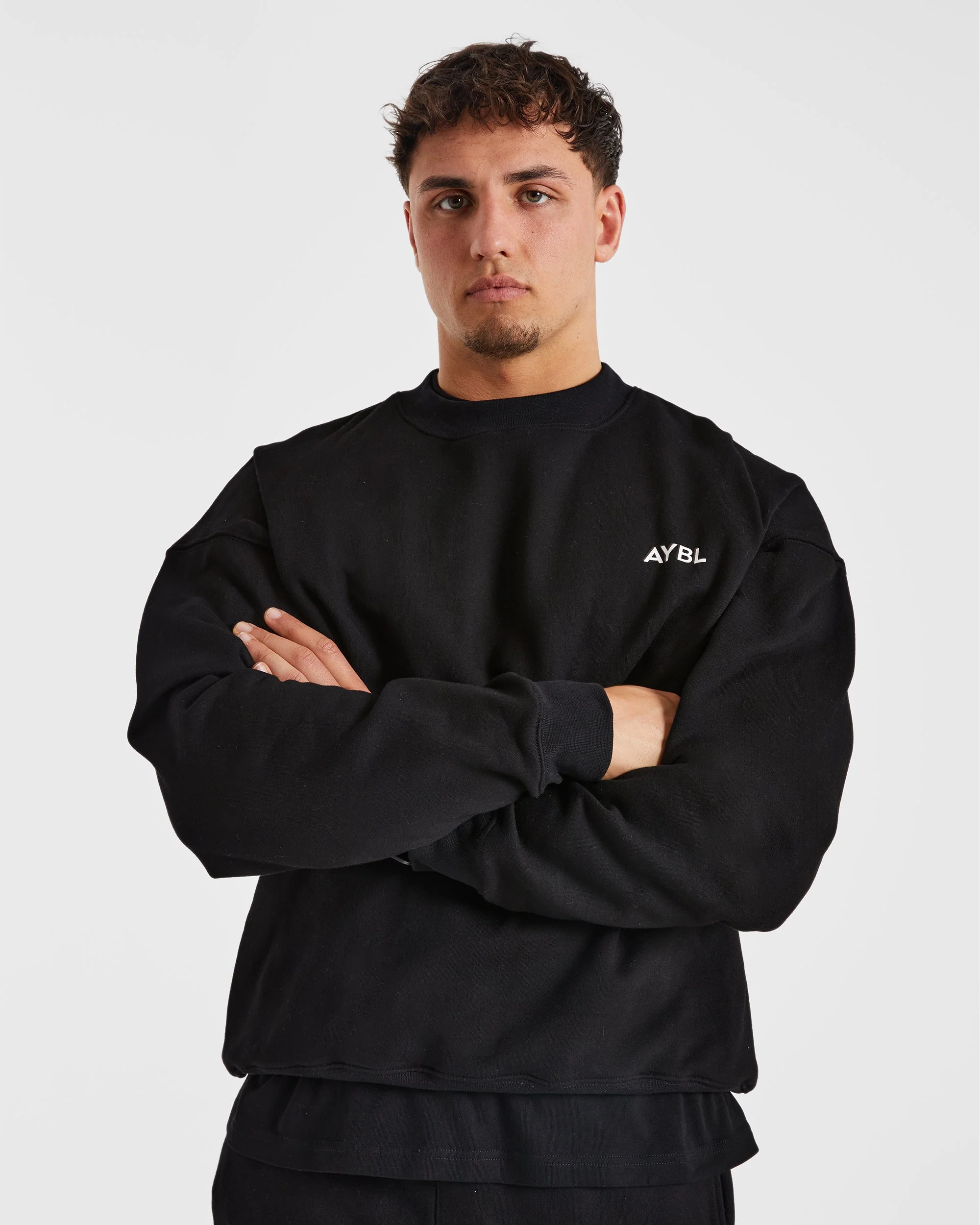 Essential Oversized Sweater - Black - Image 8
