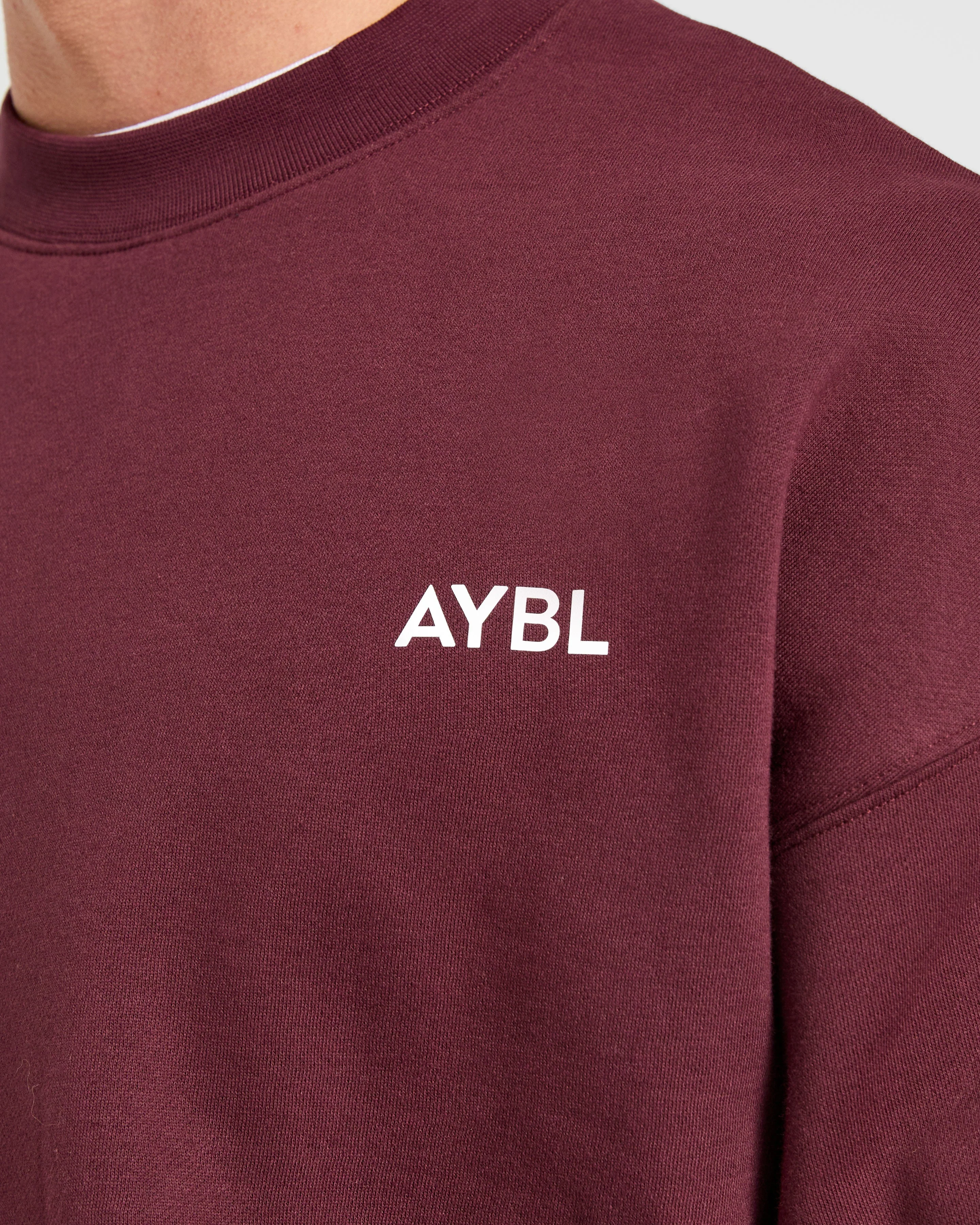Essential Oversized Sweater - Burgundy Red - Image 5