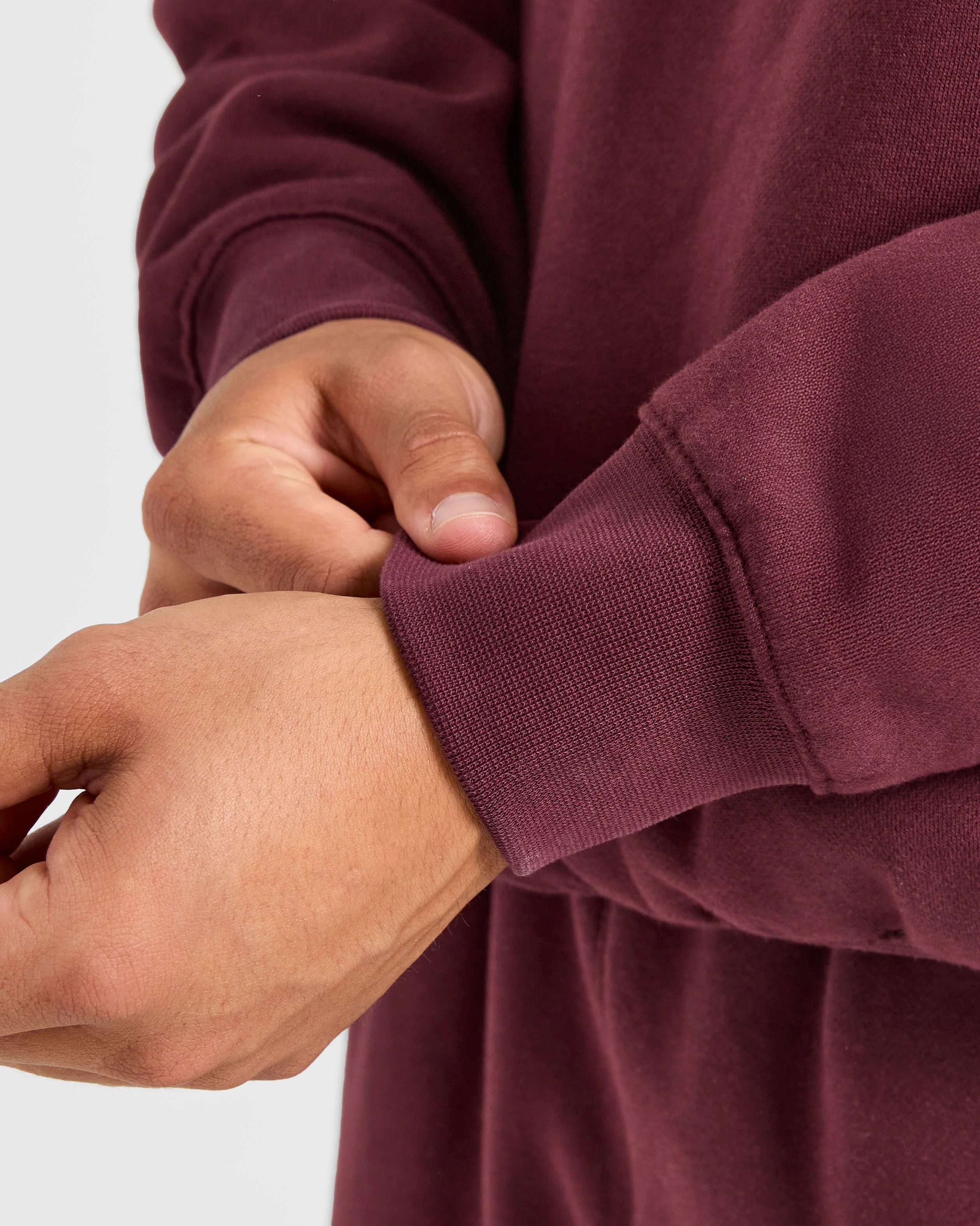 Essential Oversized Sweater - Burgundy Red - Image 6