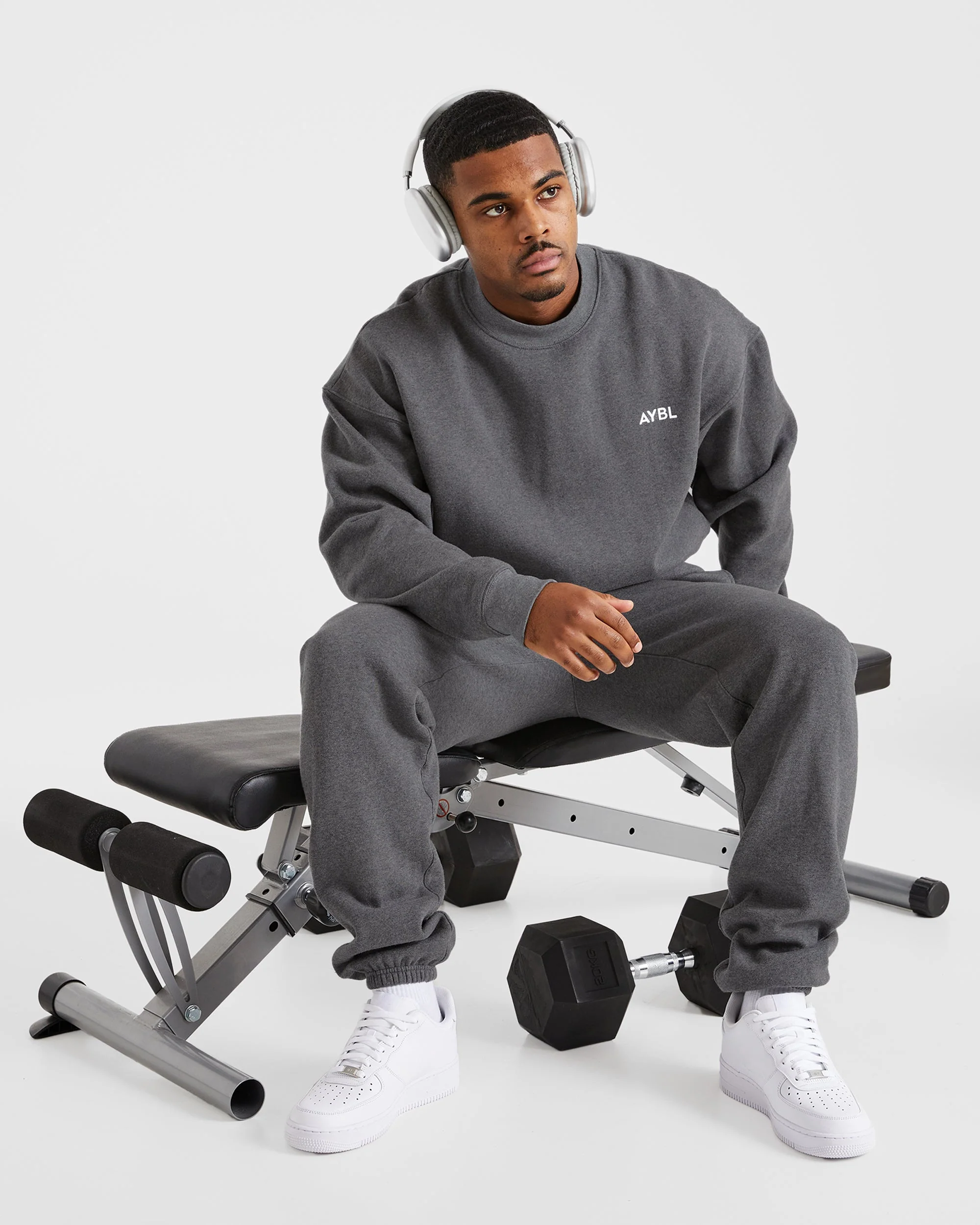 Essential Oversized Sweater - Charcoal Marl - Image 8